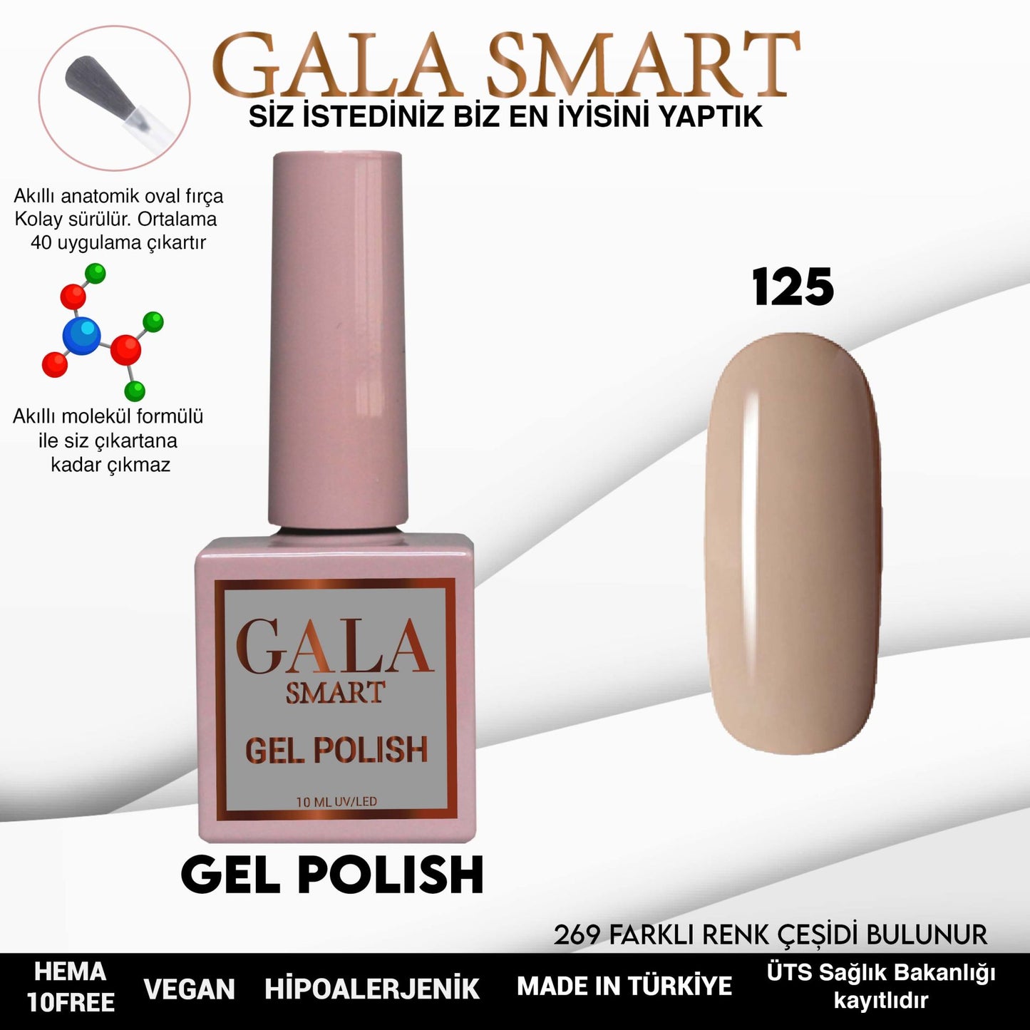Gala Smart - Classic Kalıcı Oje - NO:125