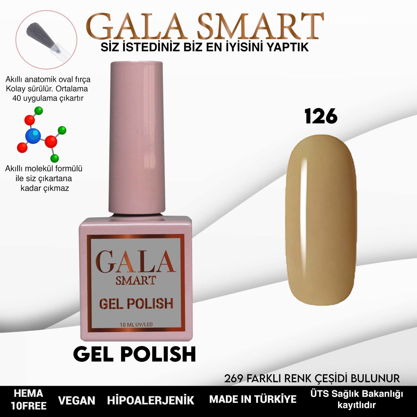 Gala Smart - Classic Kalıcı Oje - NO:126