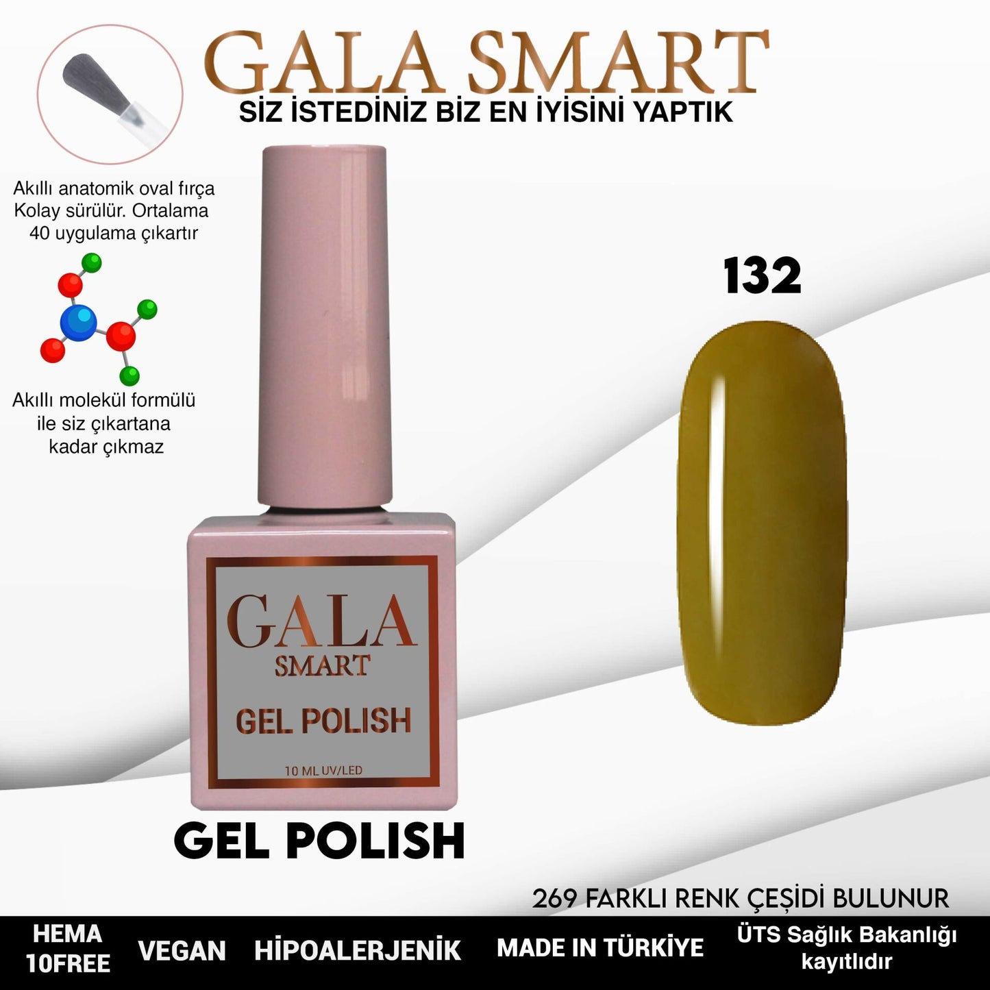 Gala Smart - Classic Kalıcı Oje - NO:132