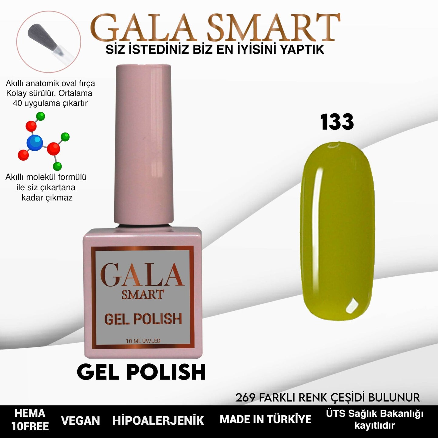 Gala Smart - Classic Kalıcı Oje - NO:133