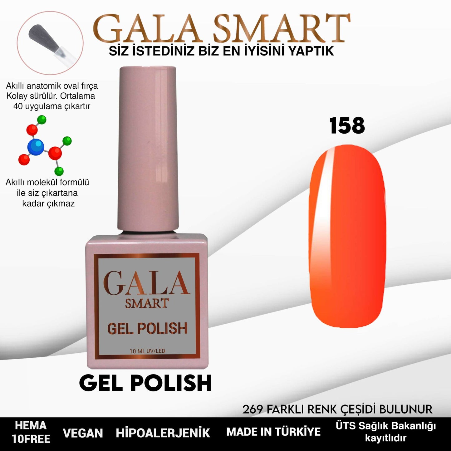Gala Smart - Classic Kalıcı Oje - NO:158