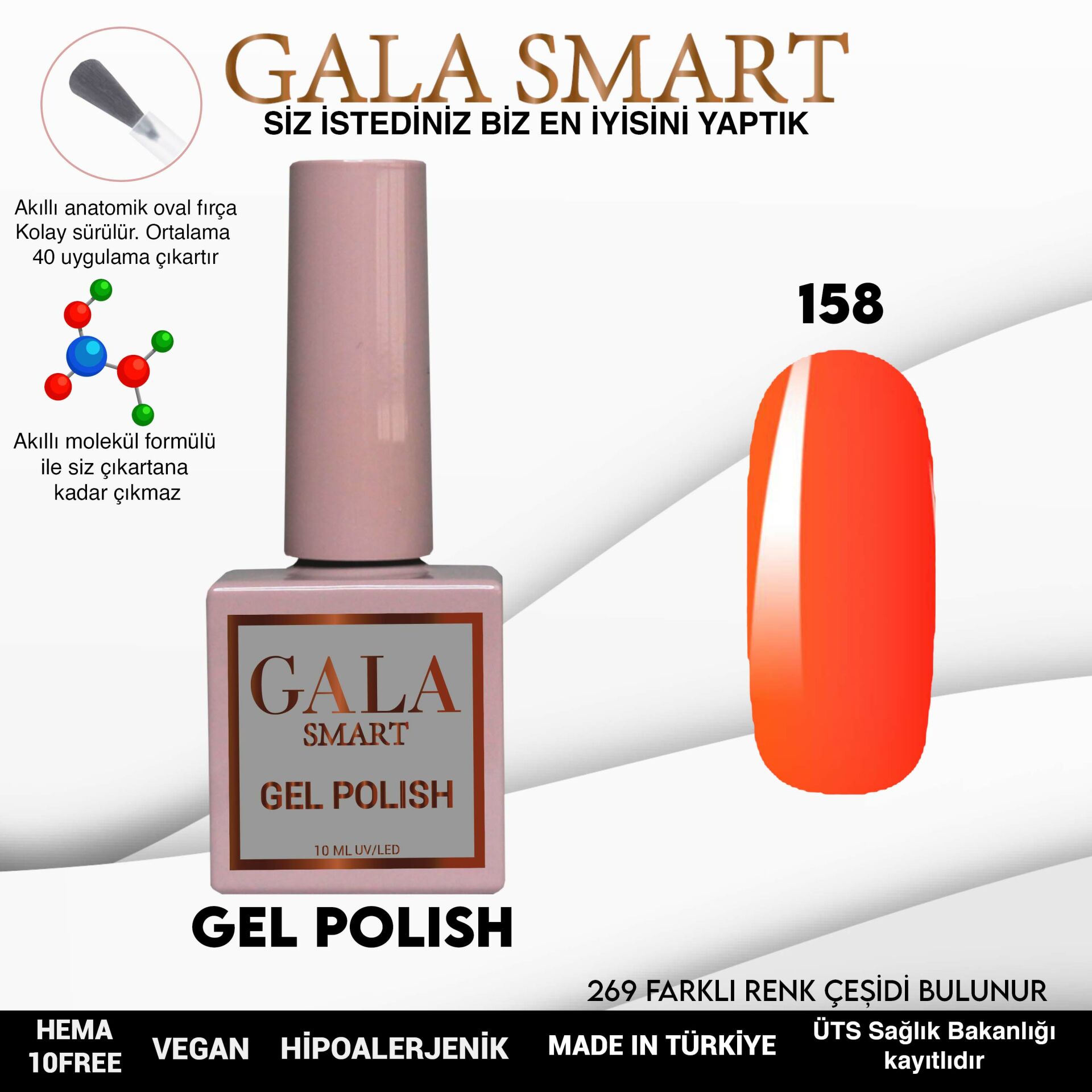 Gala Smart - Classic Kalıcı Oje - NO:158