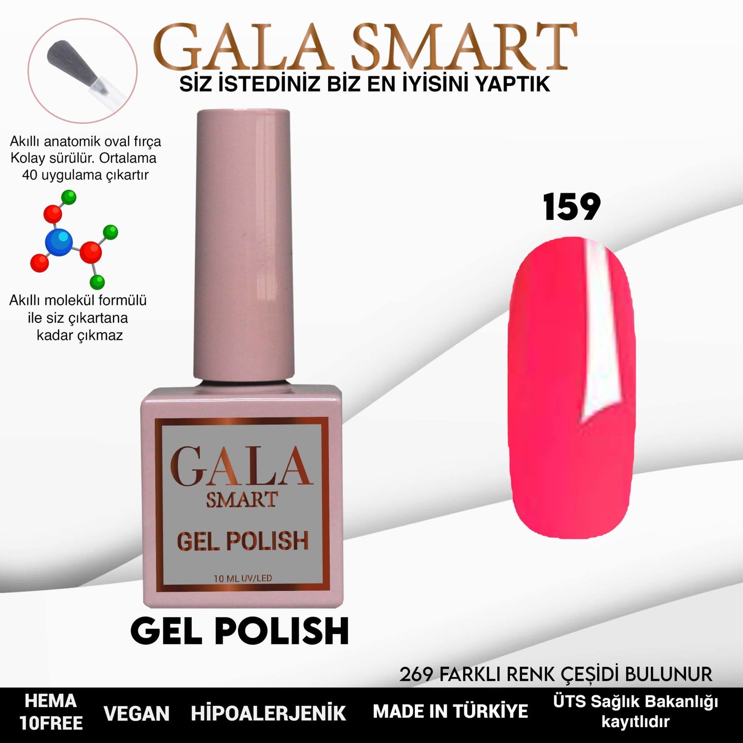 Gala Smart - Classic Kalıcı Oje - NO:159