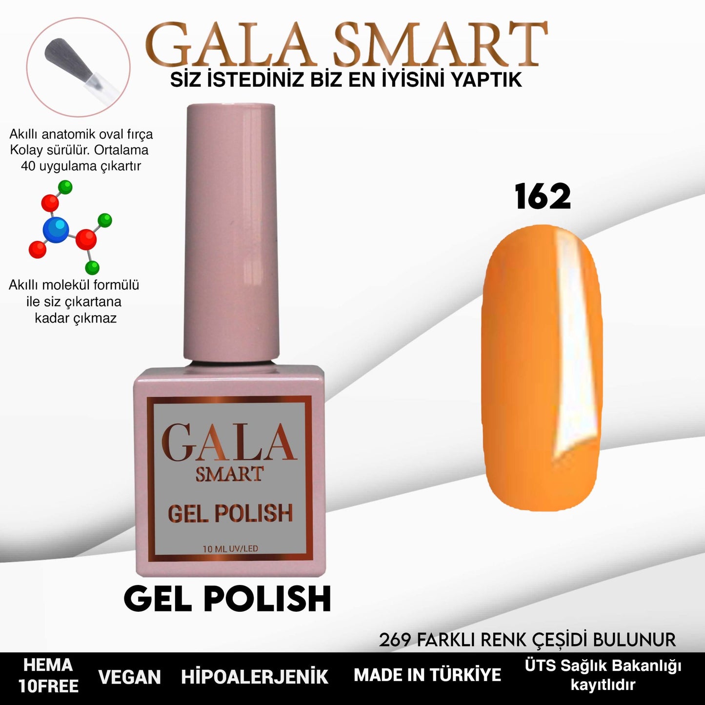 Gala Smart - Classic Kalıcı Oje - NO:162