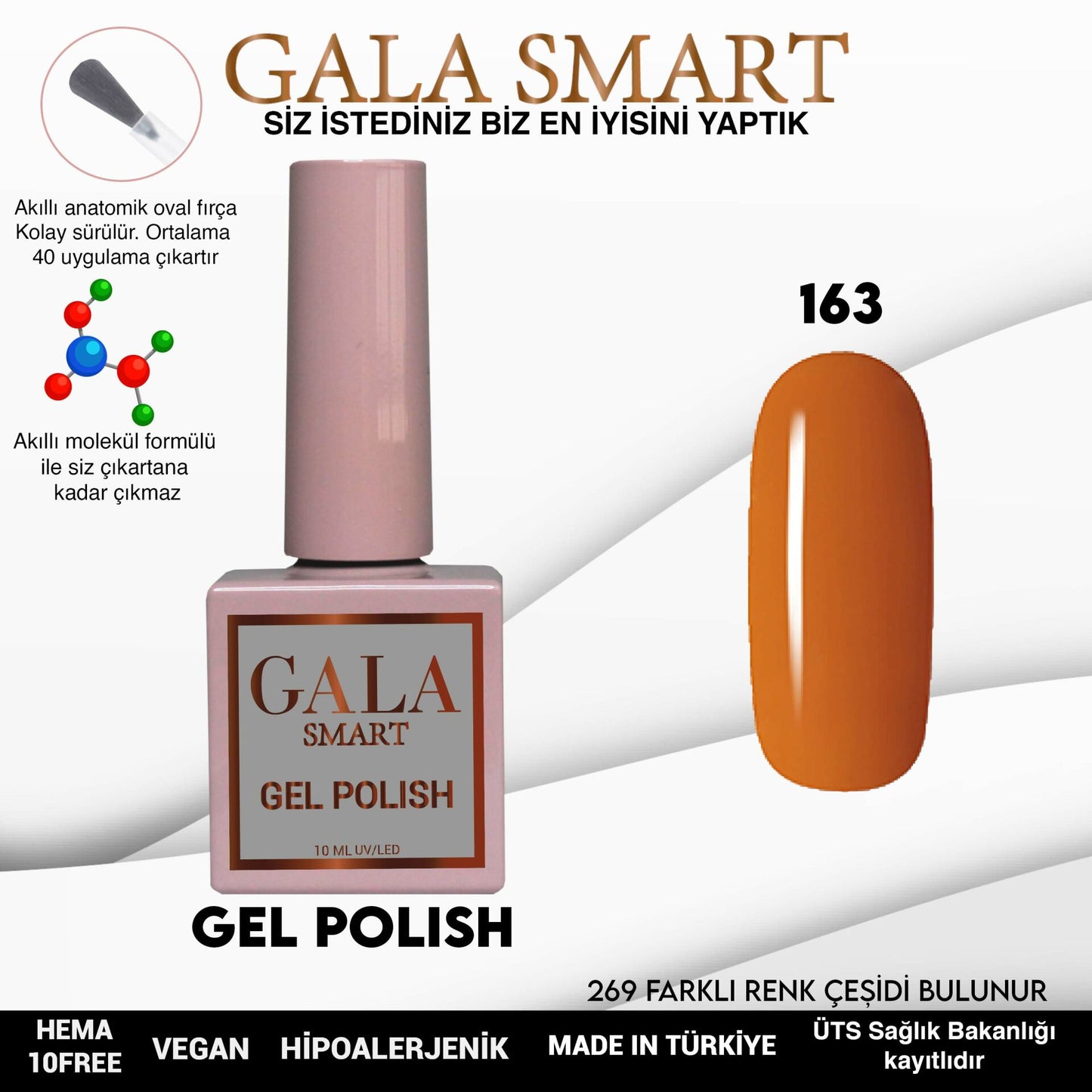 Gala Smart - Classic Kalıcı Oje - NO:163