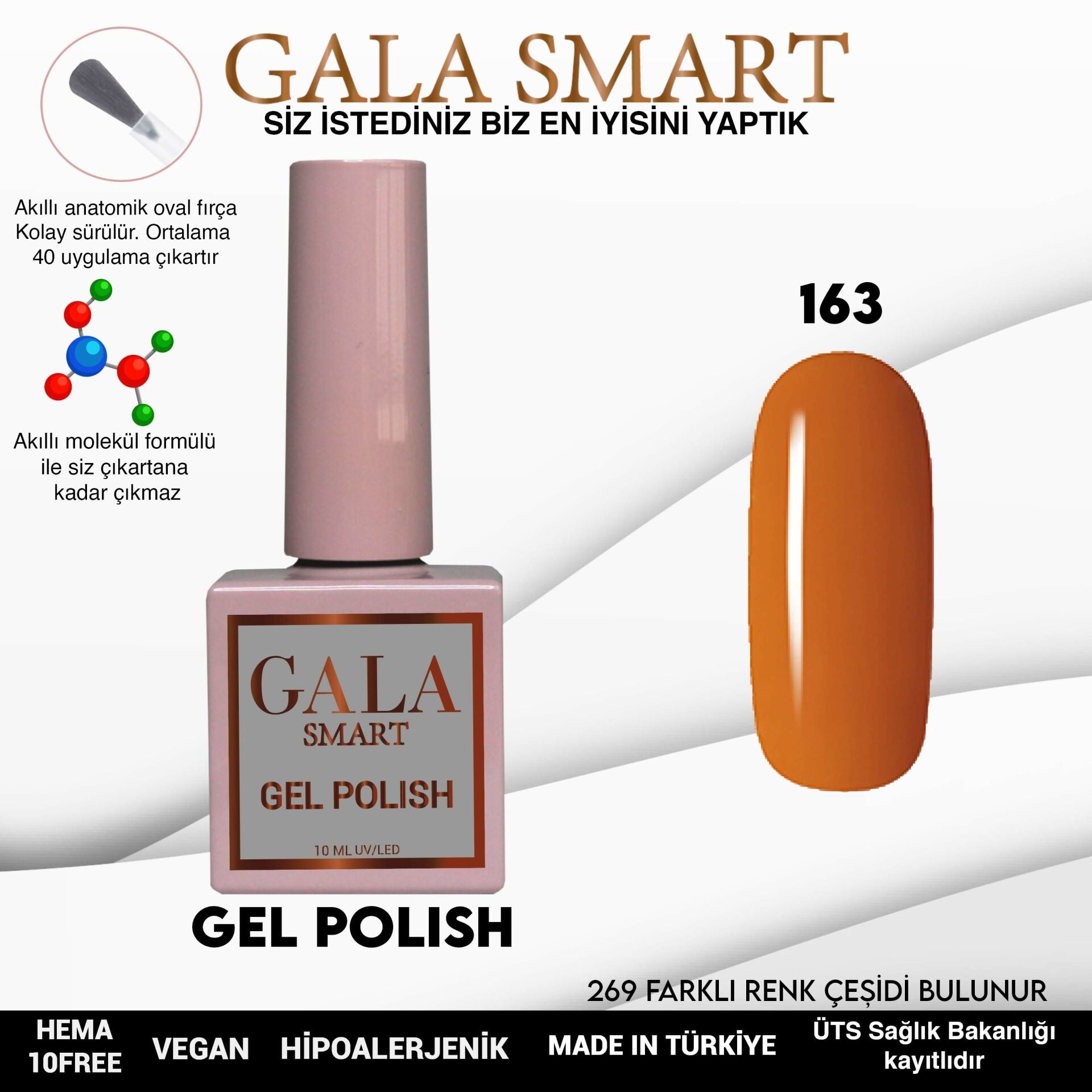 Gala Smart - Classic Kalıcı Oje - NO:163