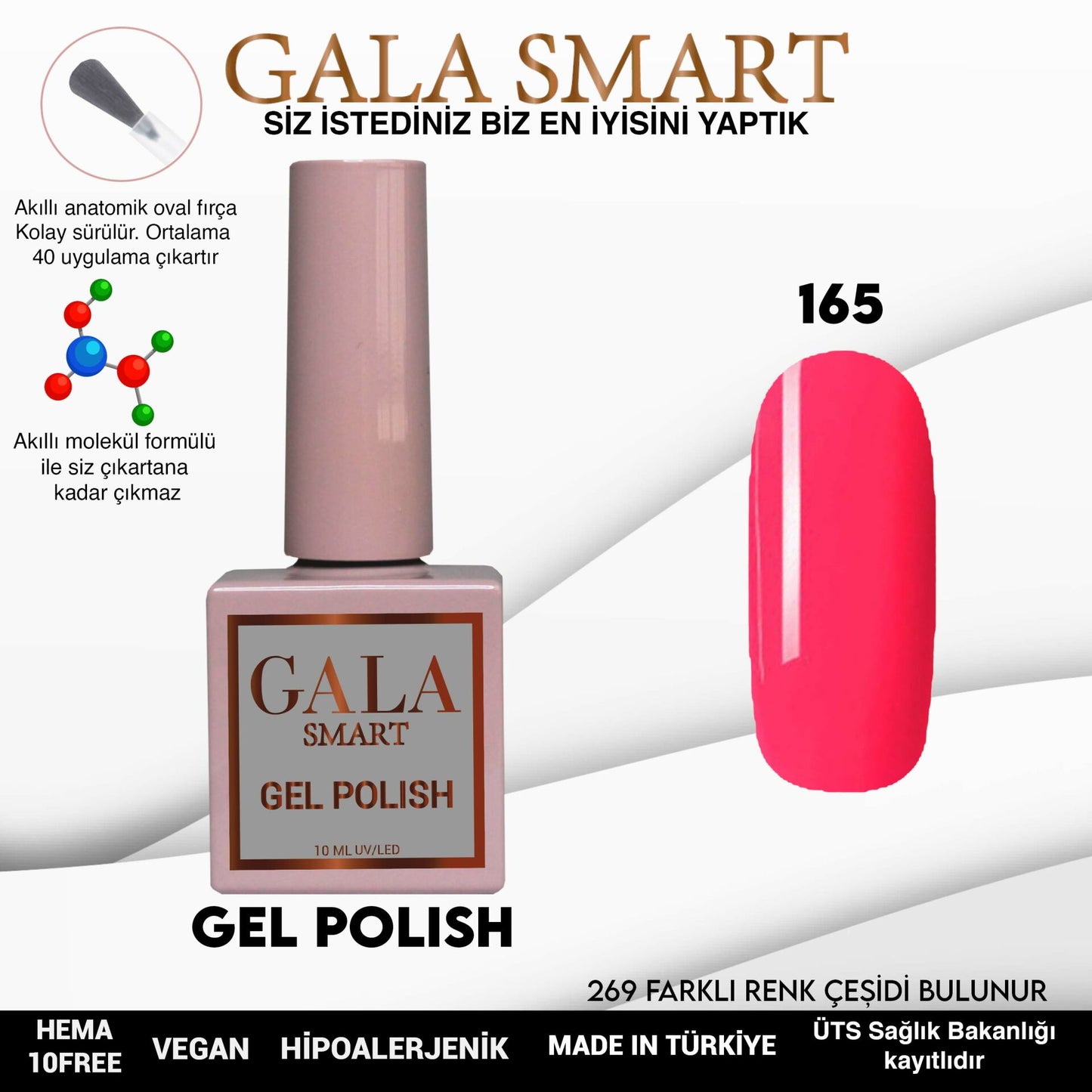 Gala Smart - Classic Kalıcı Oje - NO:165