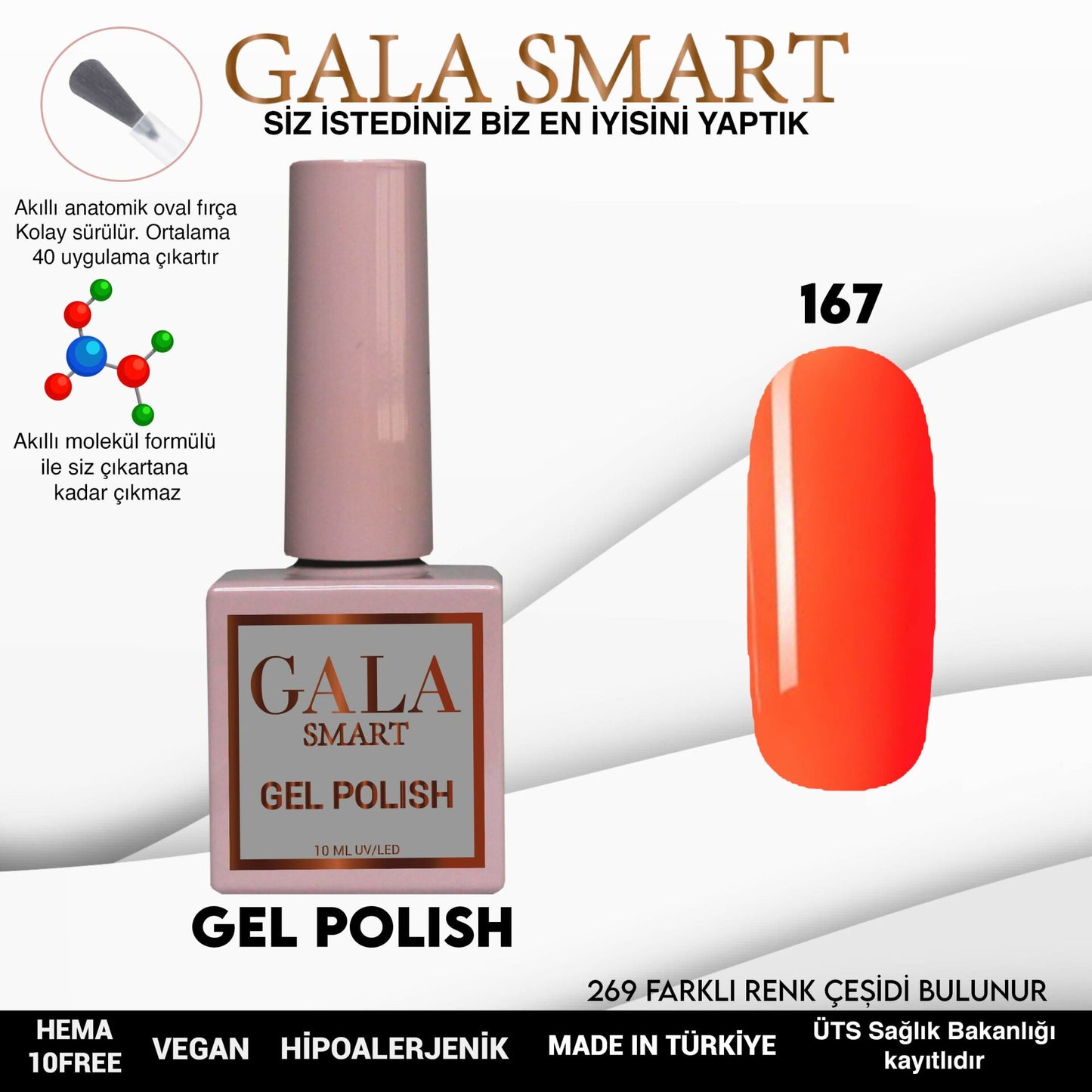 Gala Smart - Classic Kalıcı Oje - NO:167