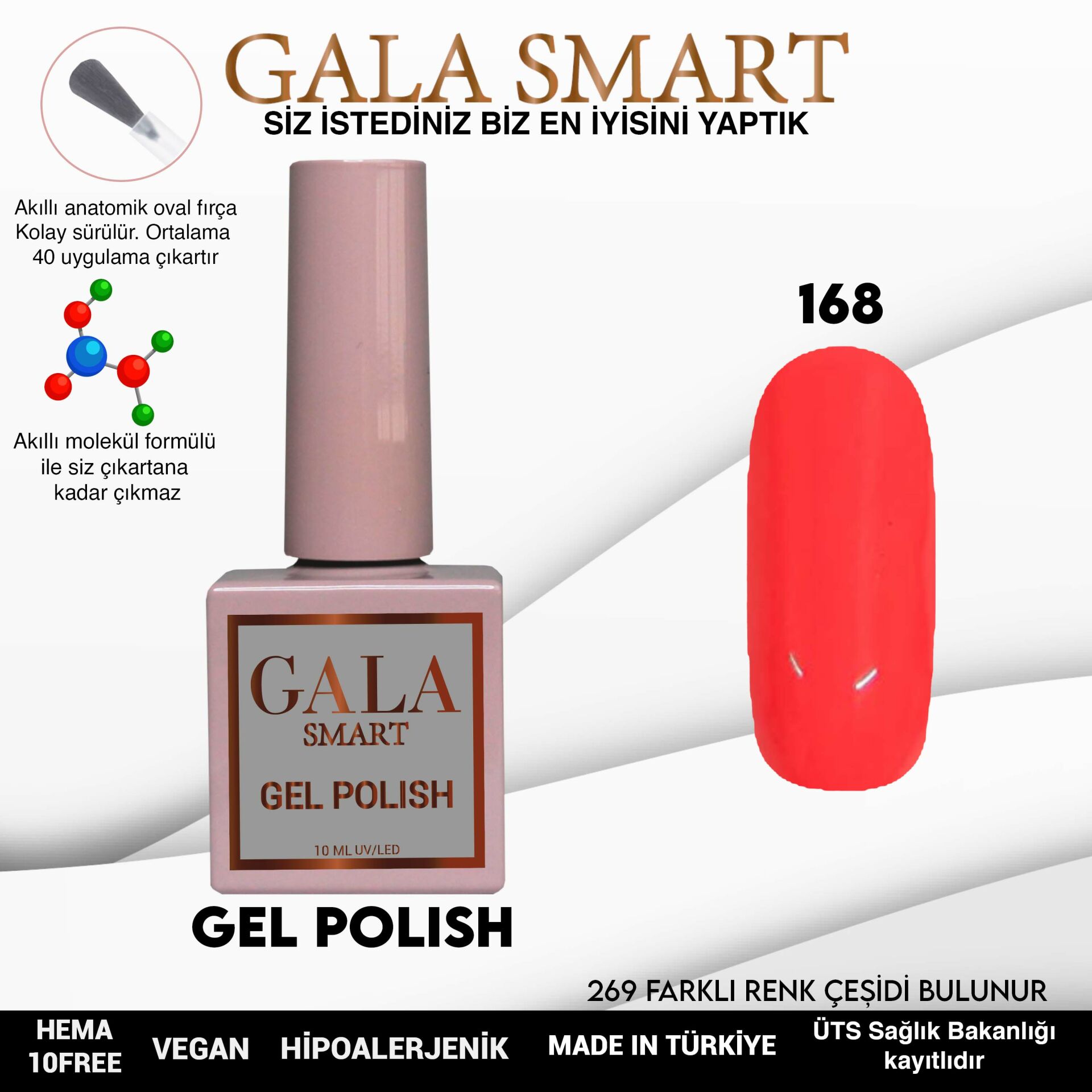 Gala Smart - Classic Kalıcı Oje - NO:168