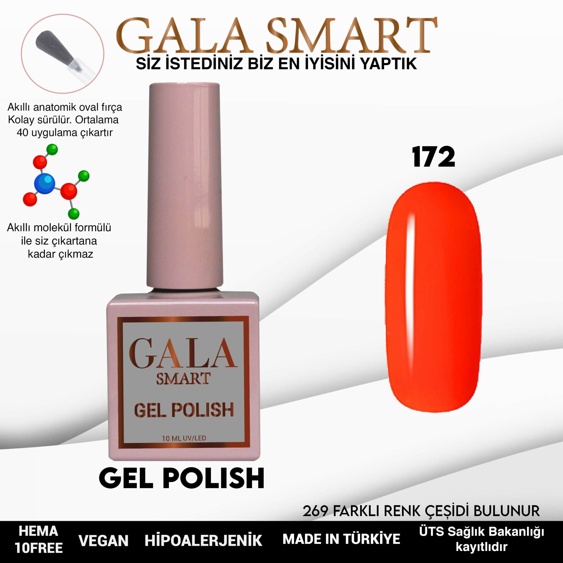 Gala Smart - Classic Kalıcı Oje - NO:172