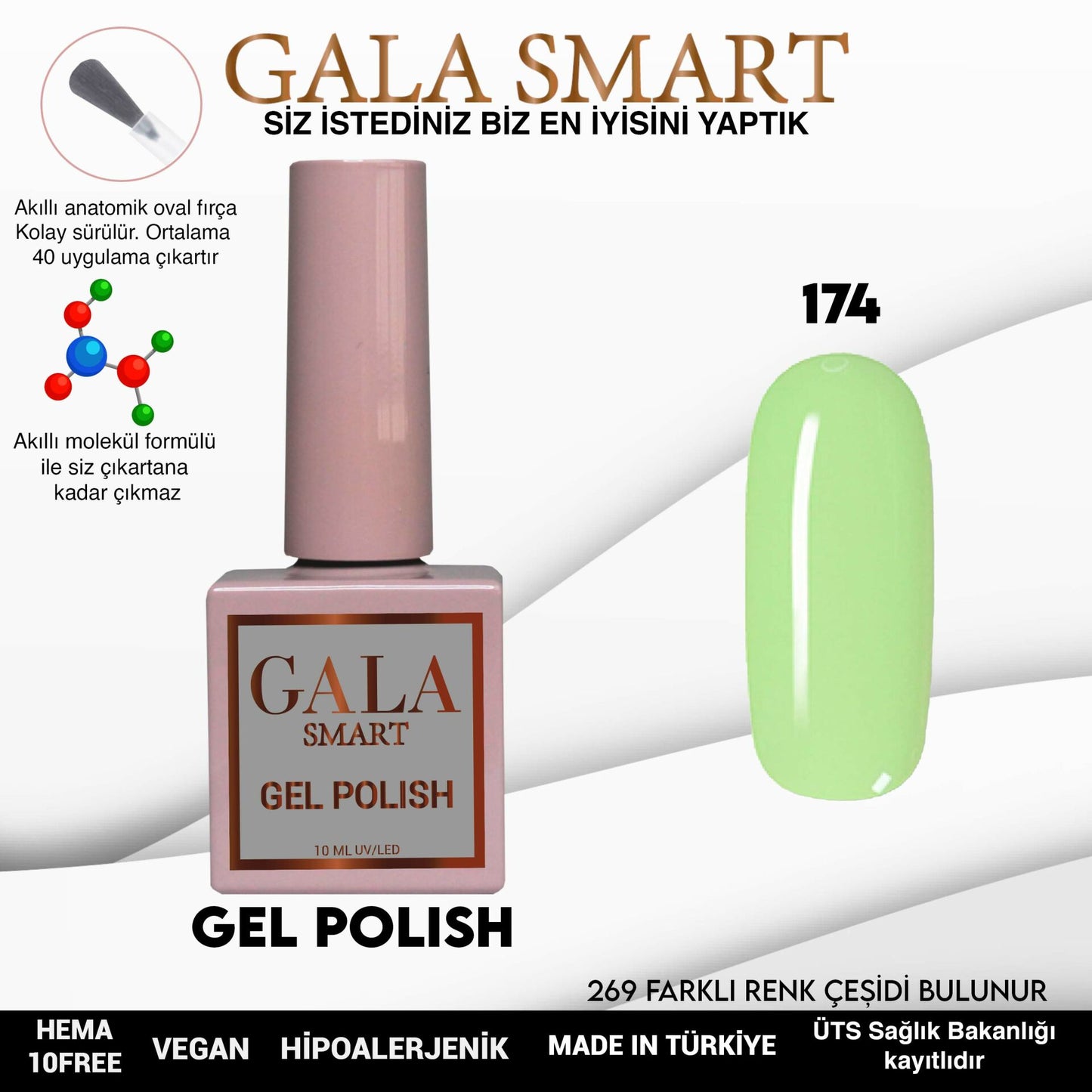 Gala Smart - Classic Kalıcı Oje - NO:174