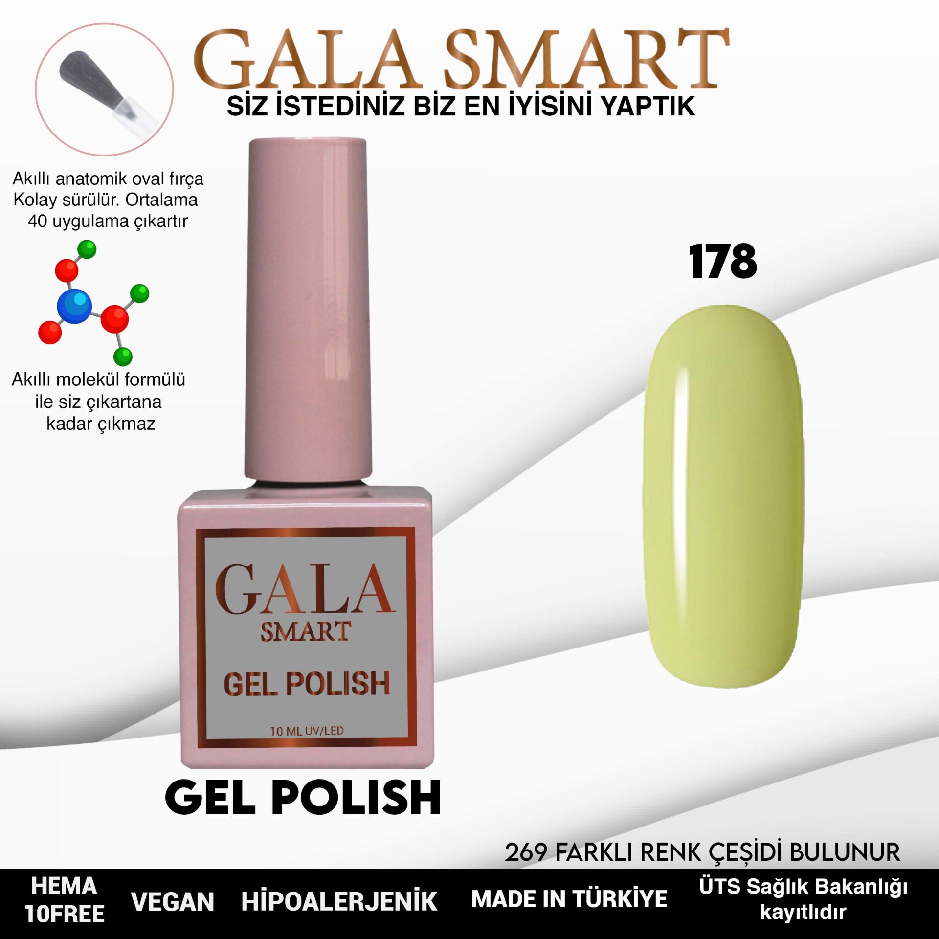 Gala Smart - Classic Kalıcı Oje - NO:178