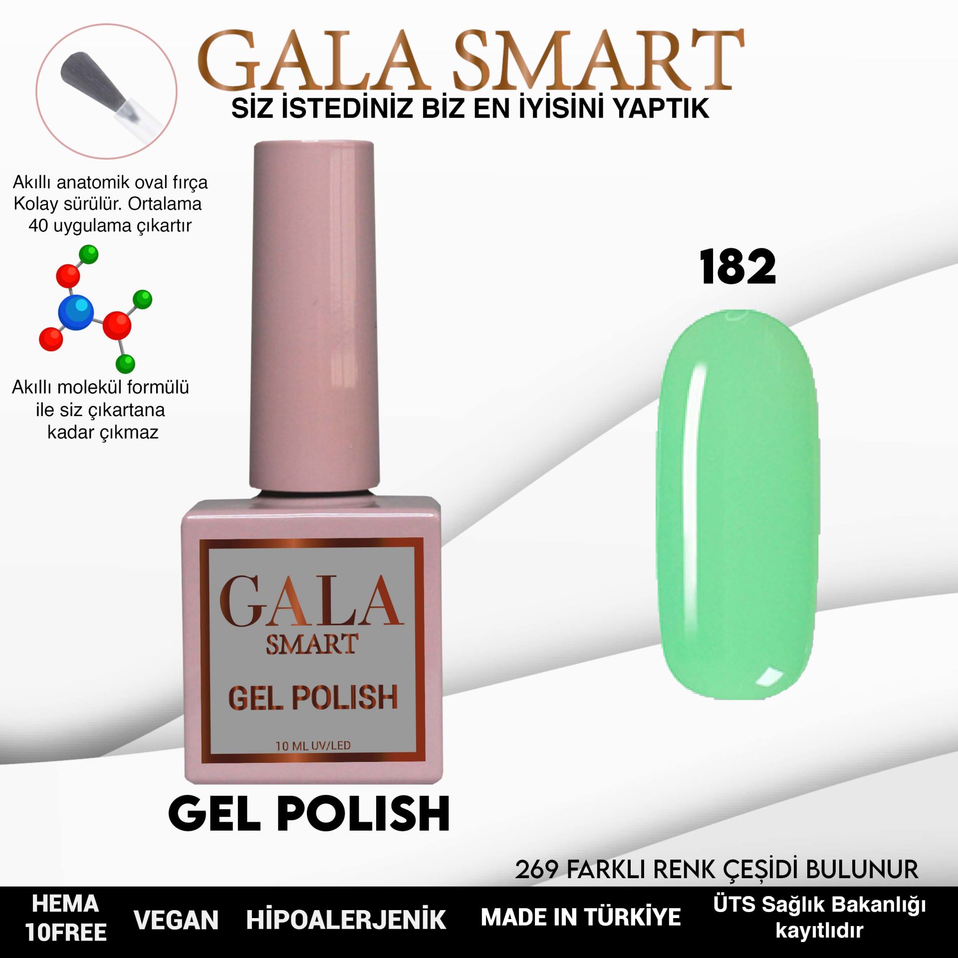 Gala Smart - Classic Kalıcı Oje - NO:182