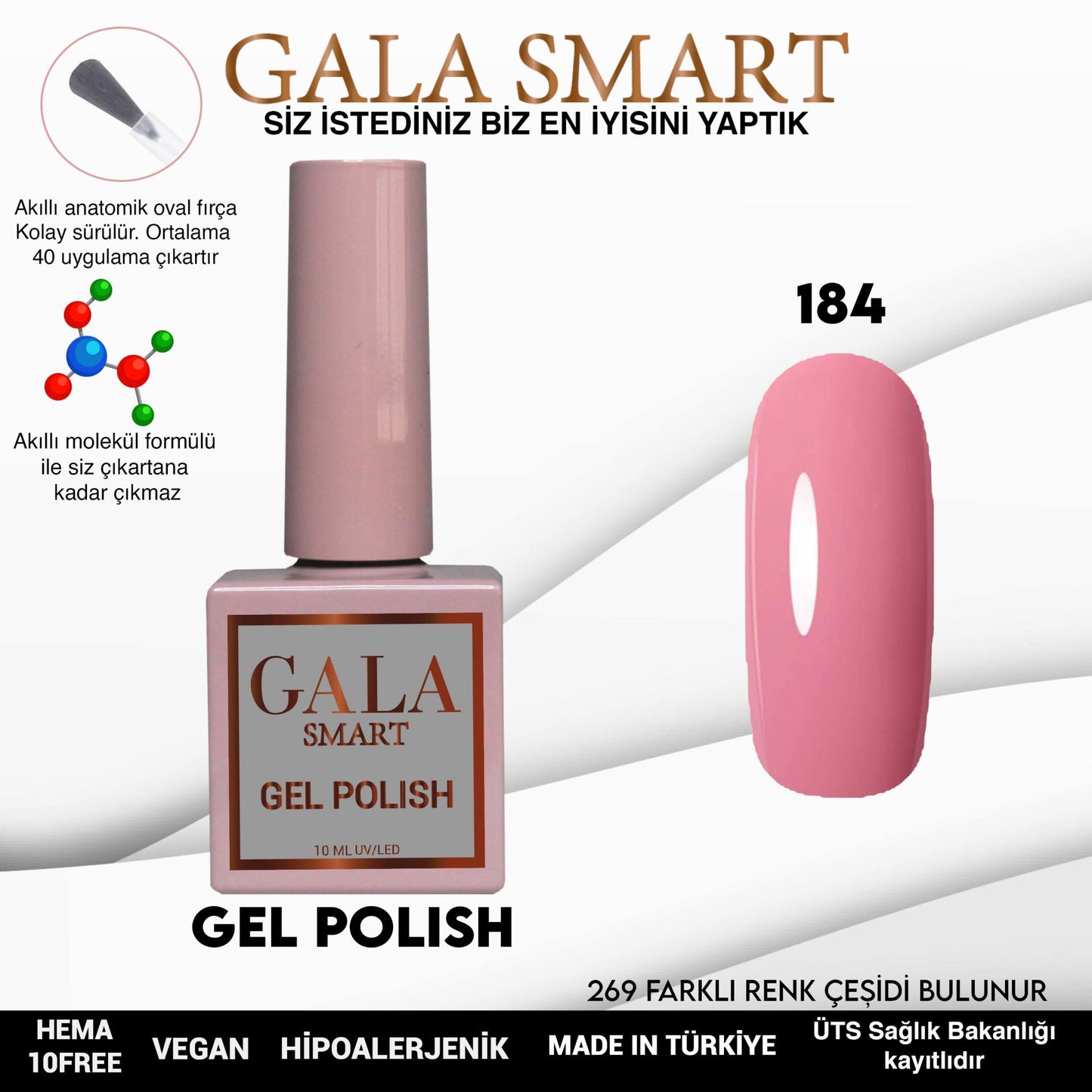 Gala Smart - Classic Kalıcı Oje - NO:184