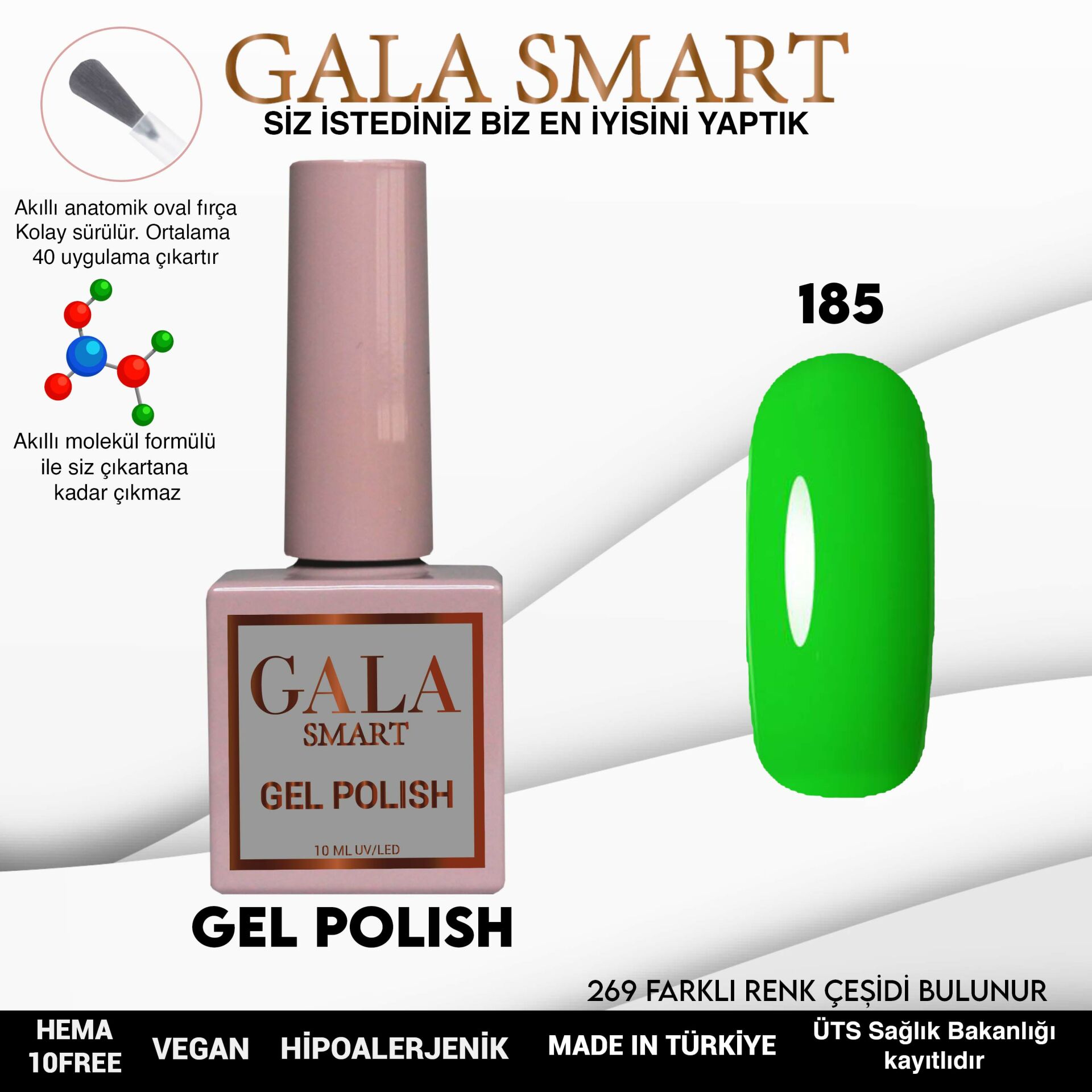 Gala Smart - Classic Kalıcı Oje - NO:185