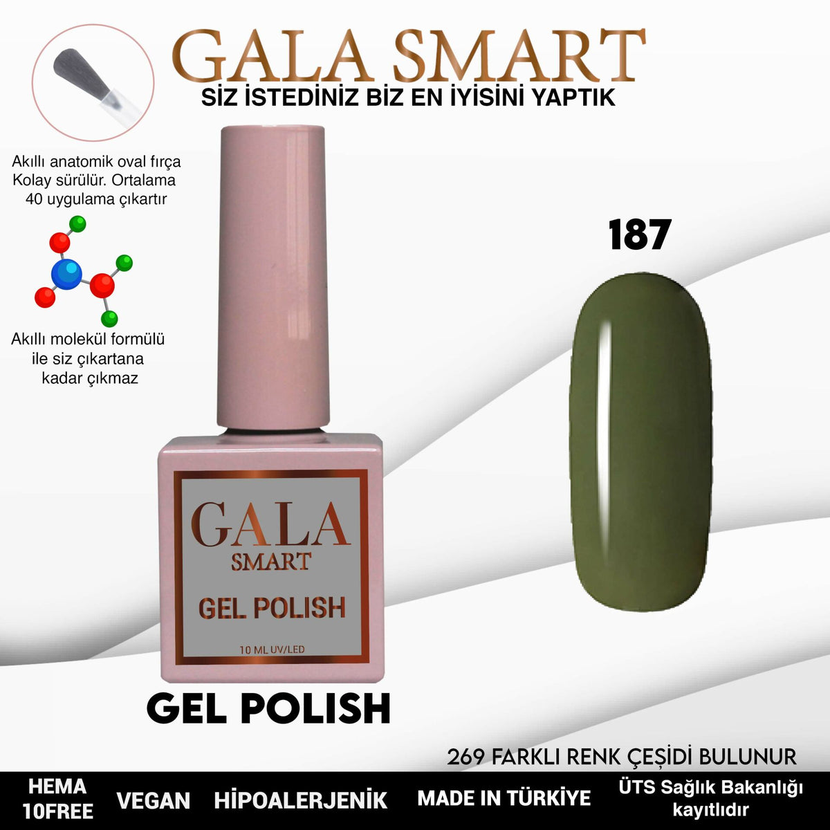 Gala Smart - Classic Kalıcı Oje - NO:187