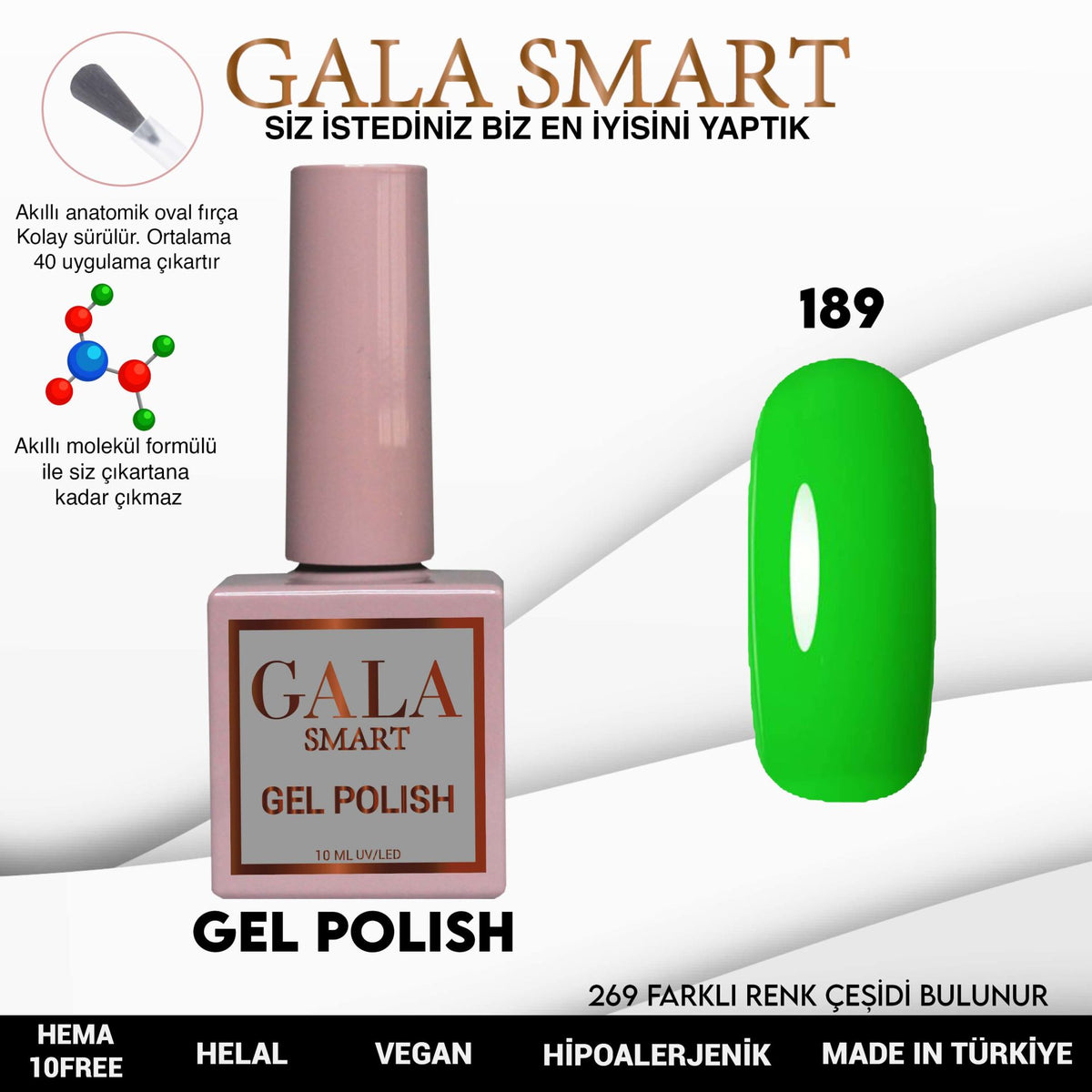 Gala Smart - Classic Kalıcı Oje - NO:189