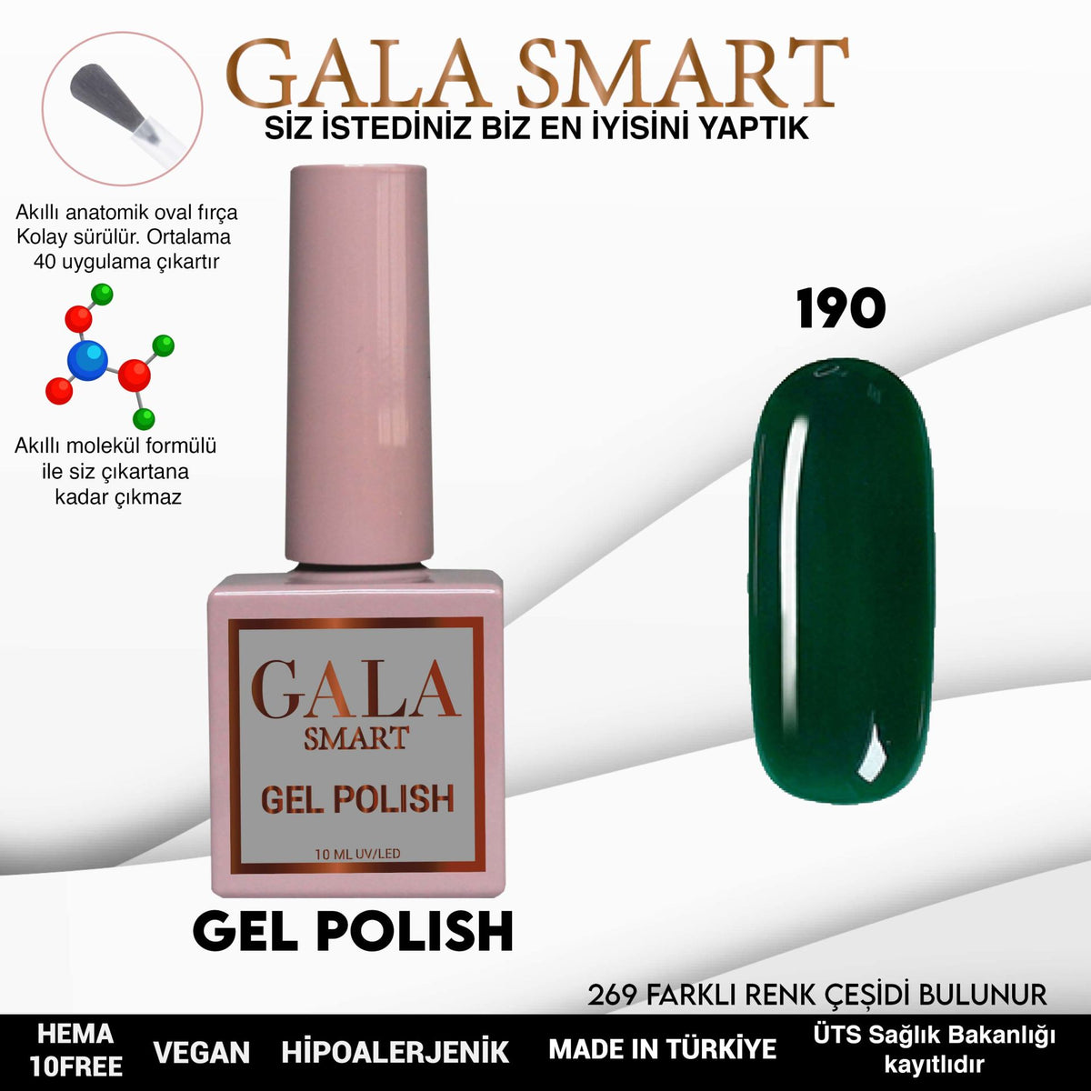 Gala Smart - Classic Kalıcı Oje - NO:190