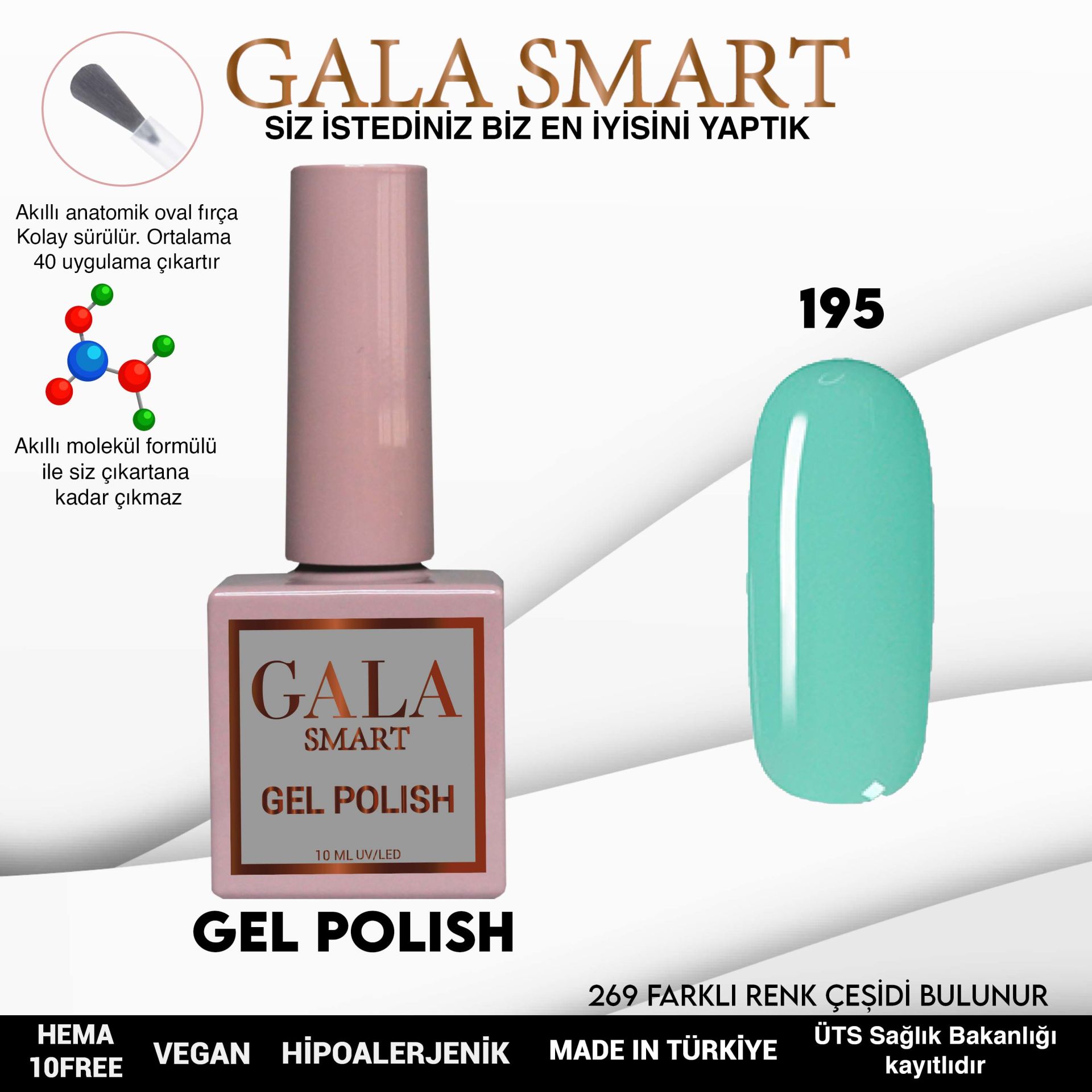 Gala Smart - Classic Kalıcı Oje - NO:195