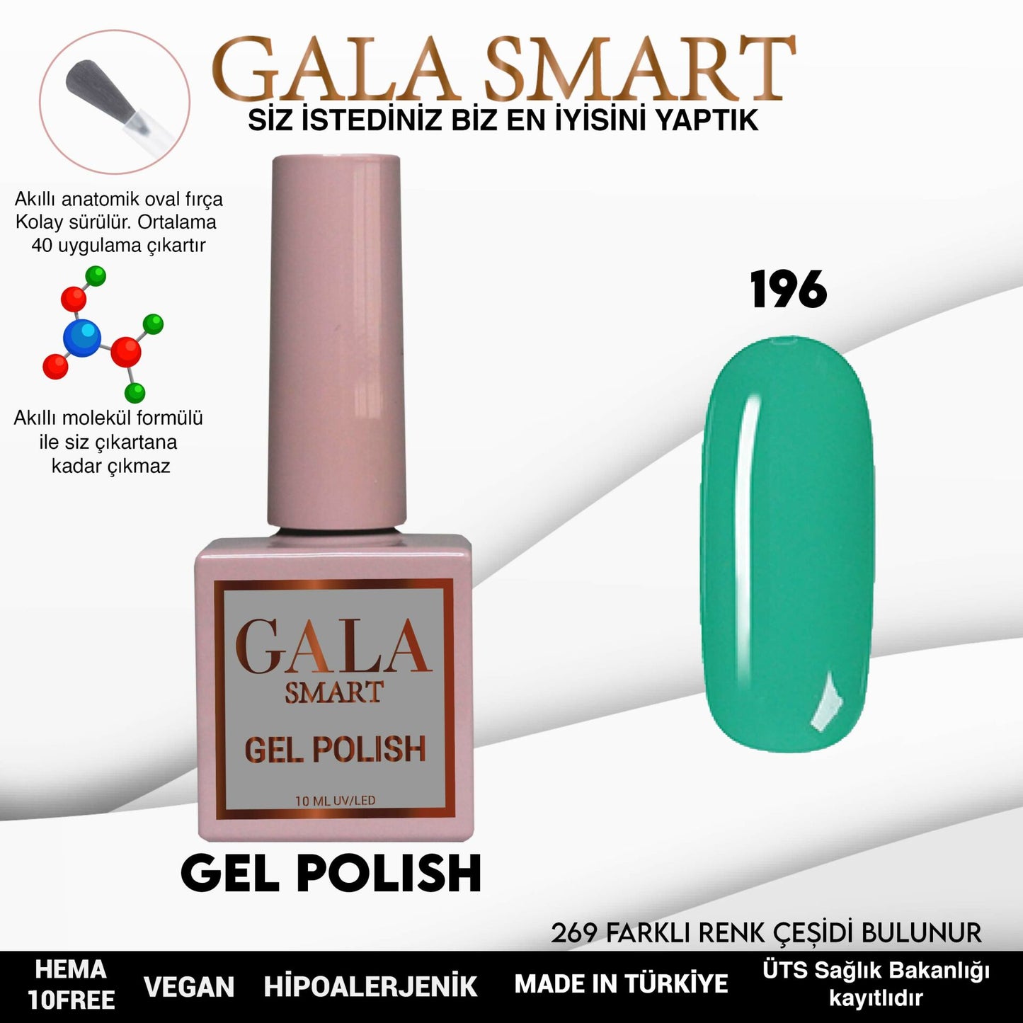 Gala Smart - Classic Kalıcı Oje - NO:196