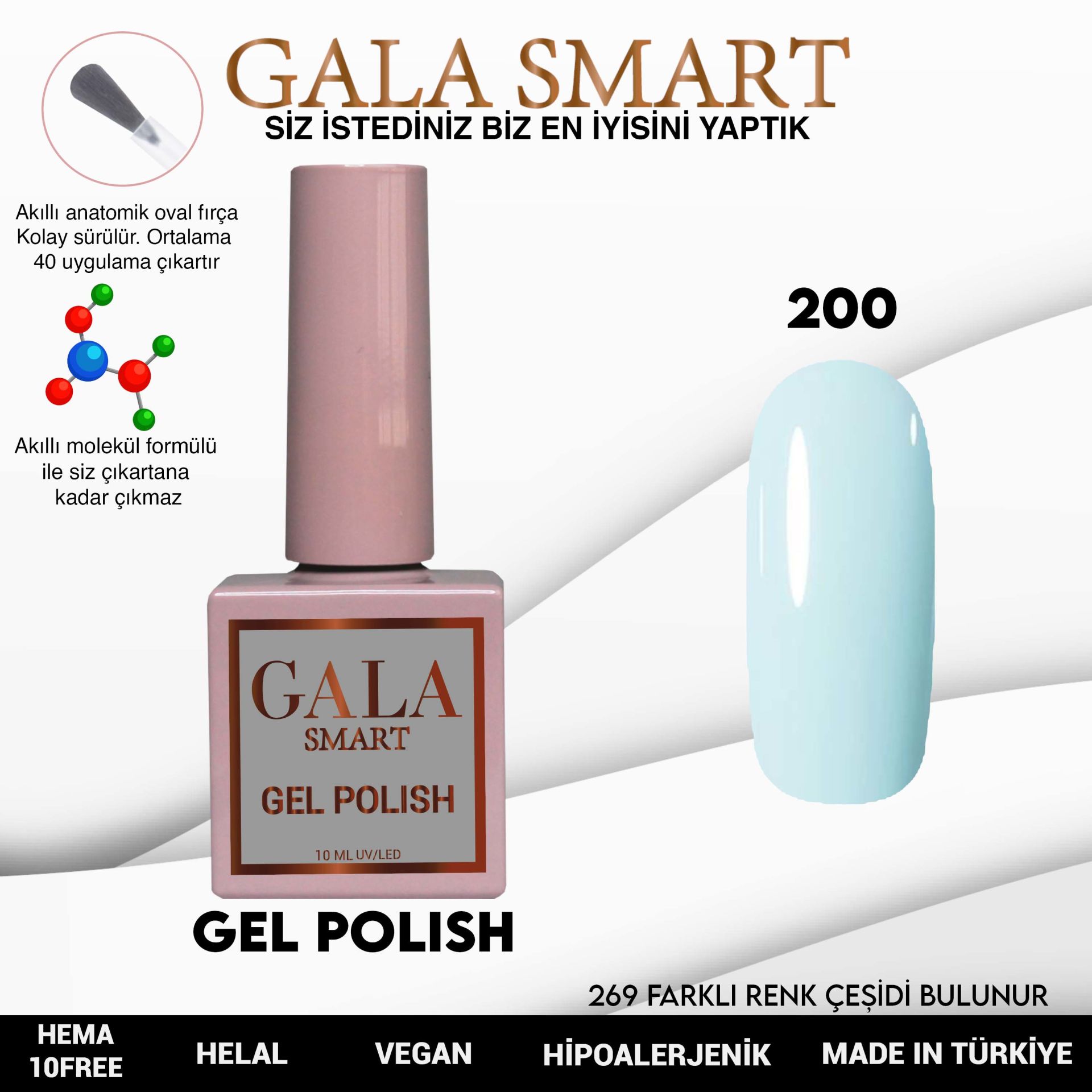 Gala Smart - Classic Kalıcı Oje - NO:200
