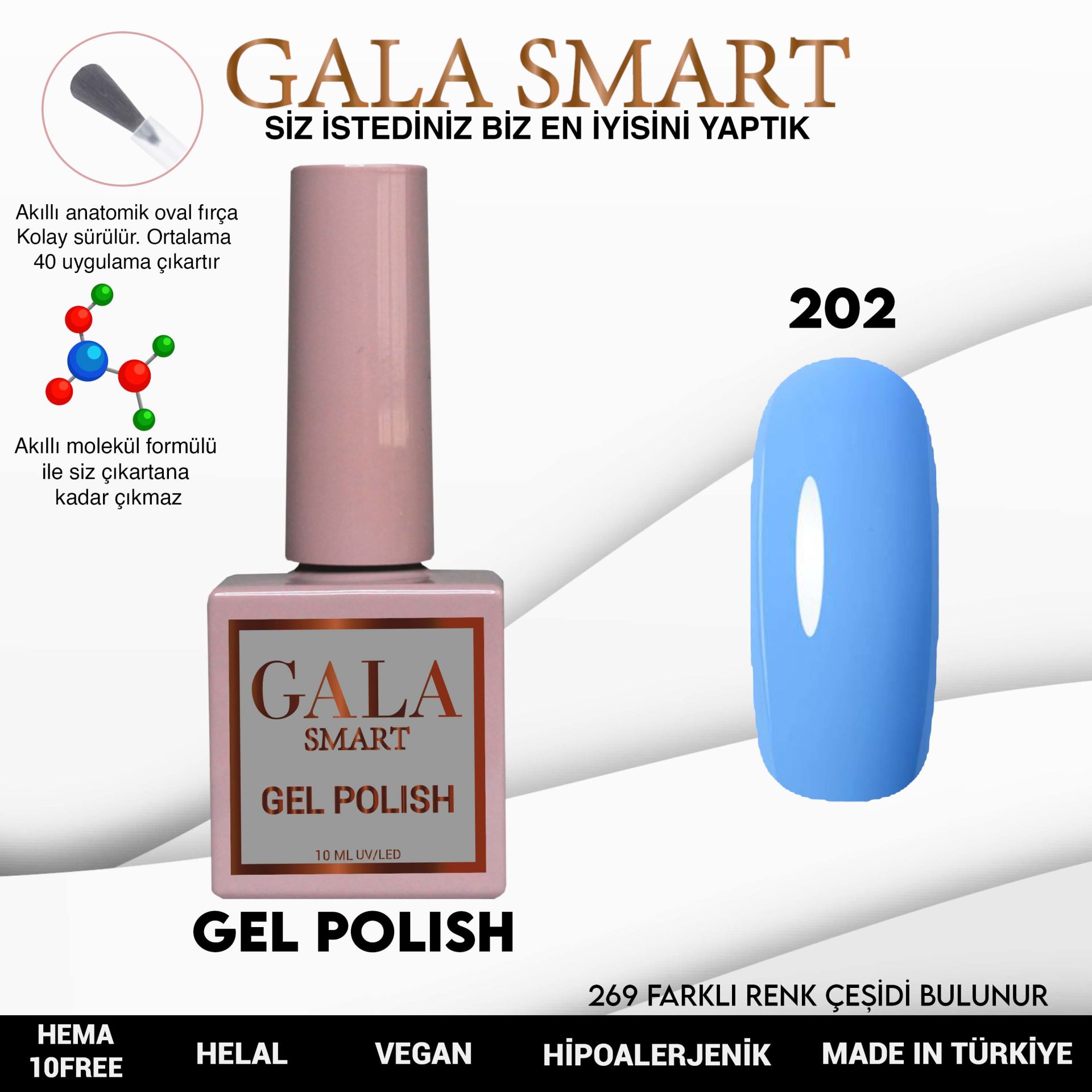 Gala Smart - Classic Kalıcı Oje - NO:202