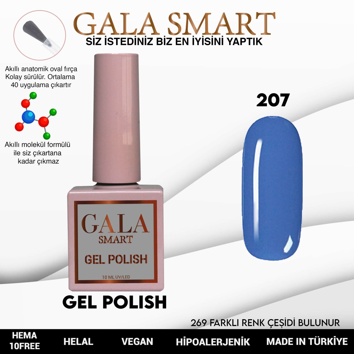 Gala Smart - Classic Kalıcı Oje - NO:207