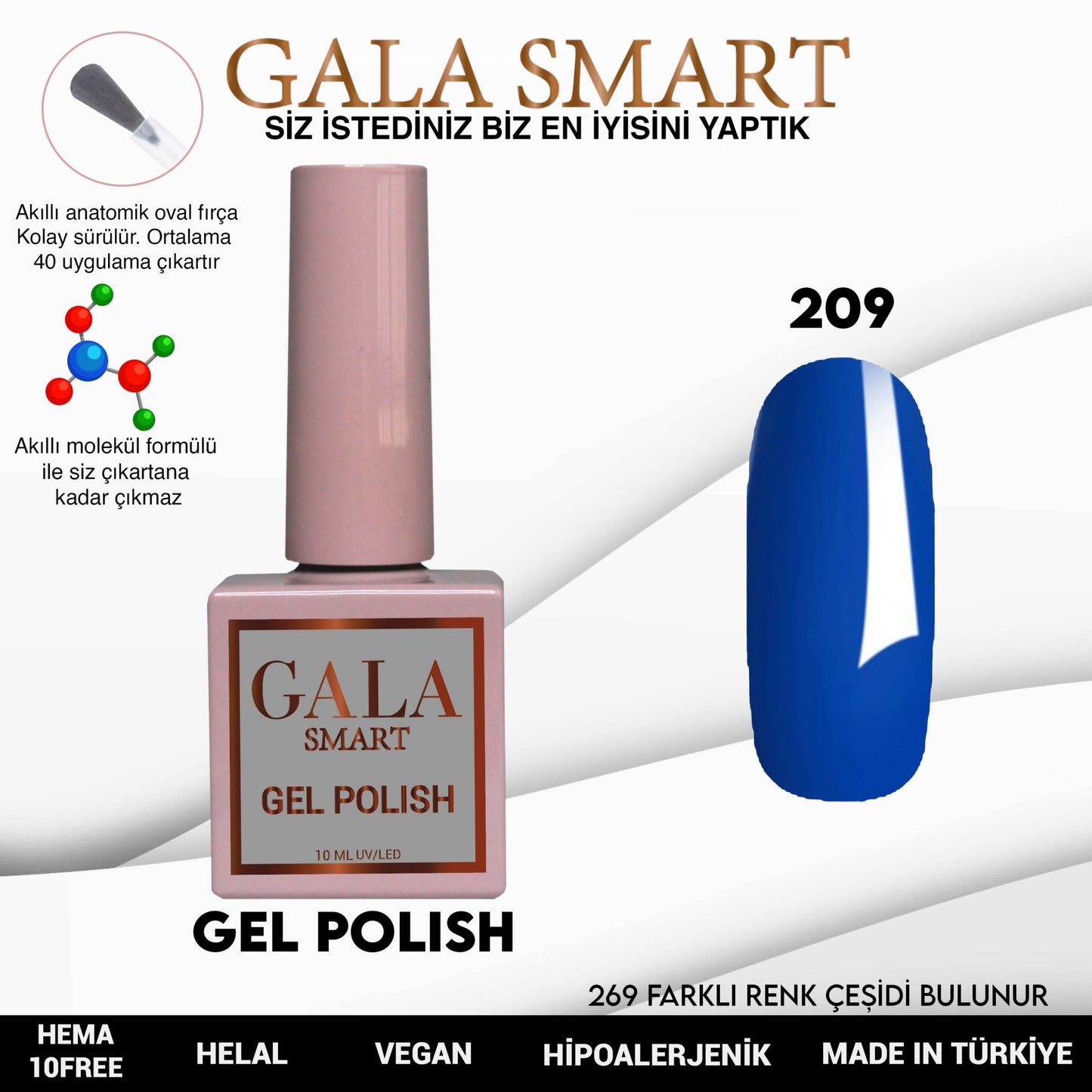 Gala Smart - Classic Kalıcı Oje - NO:209