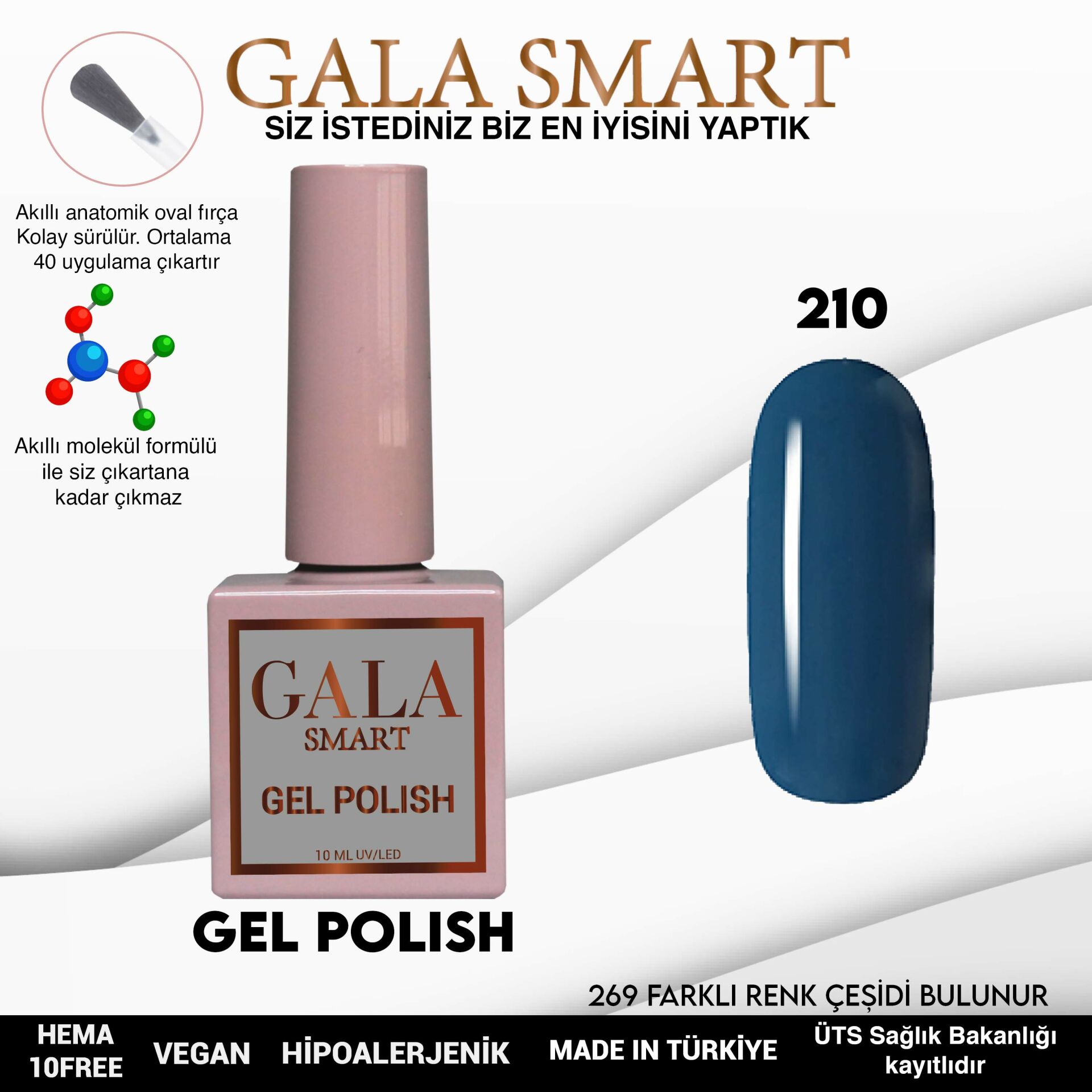 Gala Smart - Classic Kalıcı Oje - NO:210