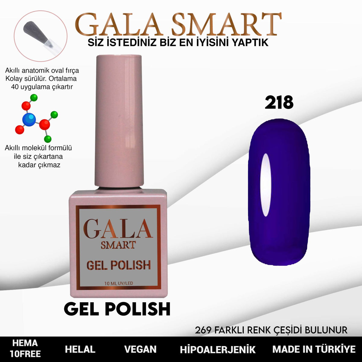 Gala Smart - Classic Kalıcı Oje - NO:218