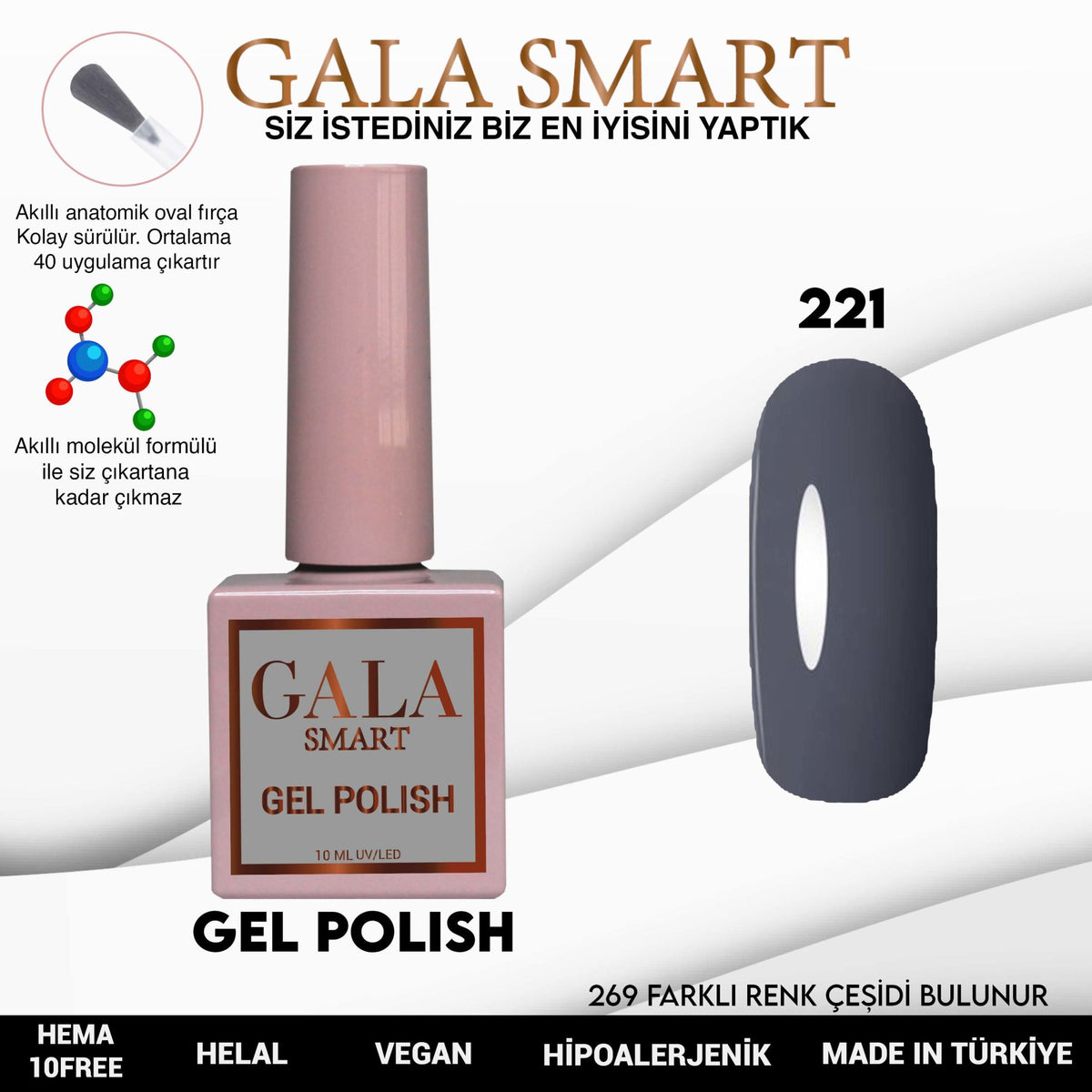 Gala Smart - Classic Kalıcı Oje - NO:221