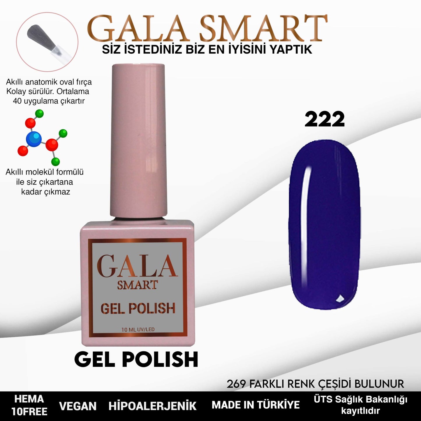 Gala Smart - Classic Kalıcı Oje - NO:222
