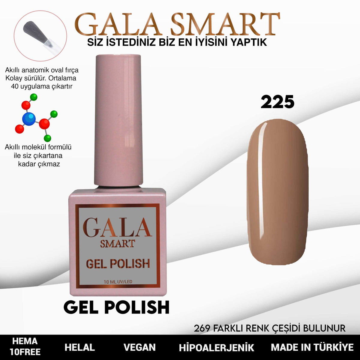 Gala Smart - Classic Kalıcı Oje - NO:225
