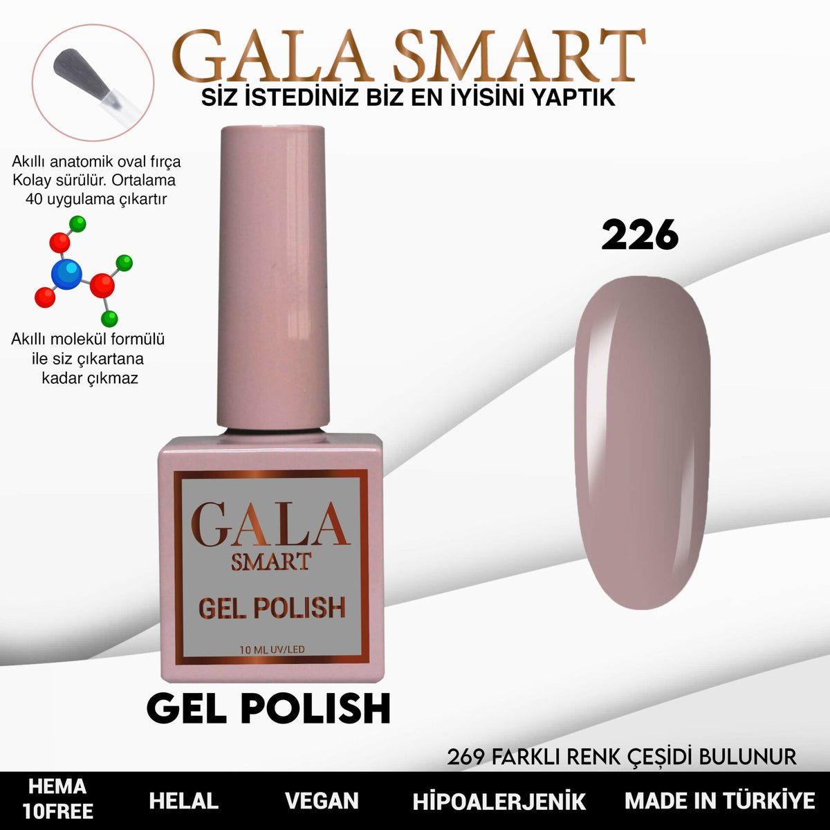 Gala Smart - Classic Kalıcı Oje - NO:226