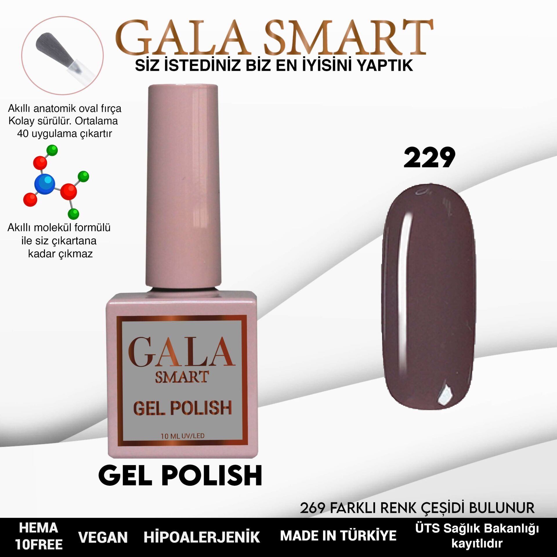 Gala Smart - Classic Kalıcı Oje - NO:229