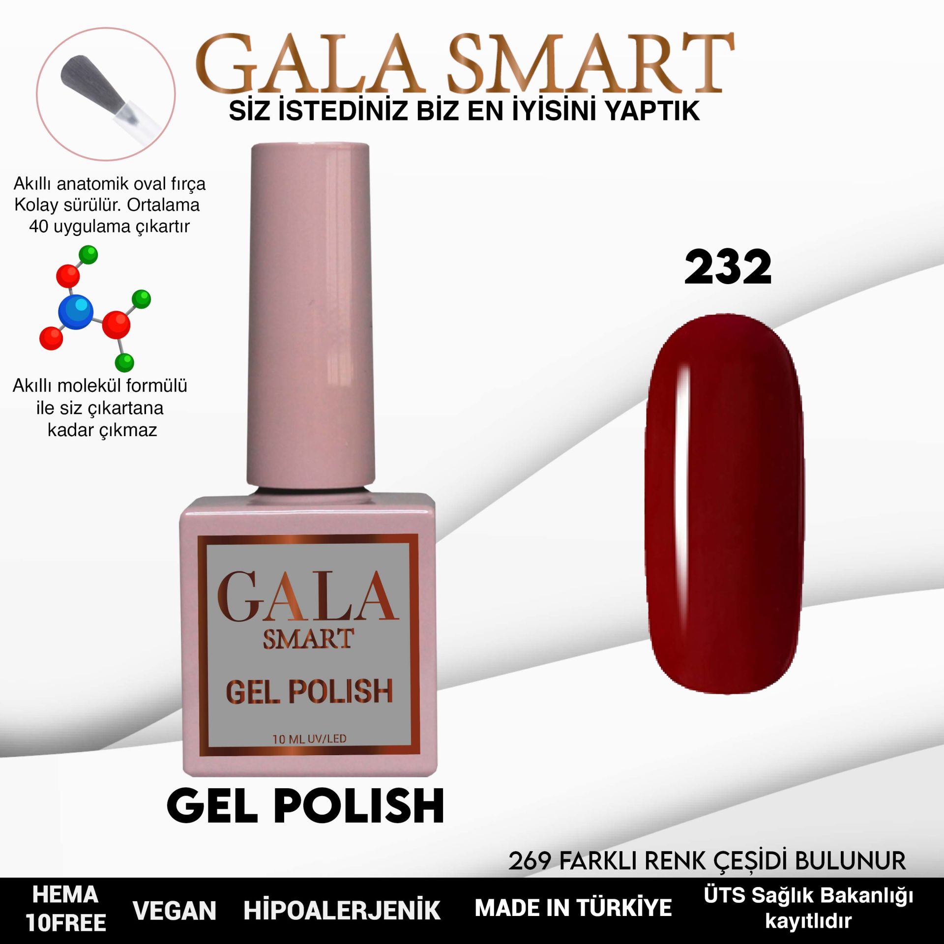 Gala Smart - Classic Kalıcı Oje - NO:232
