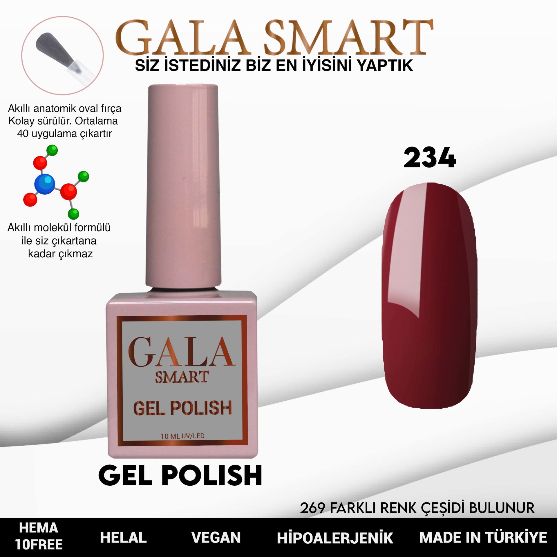 Gala Smart - Classic Kalıcı Oje - NO:234