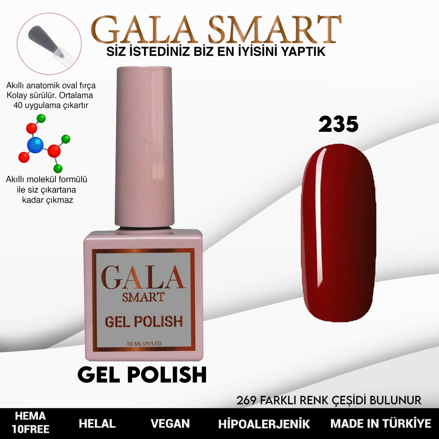 Gala Smart - Classic Kalıcı Oje - NO:235