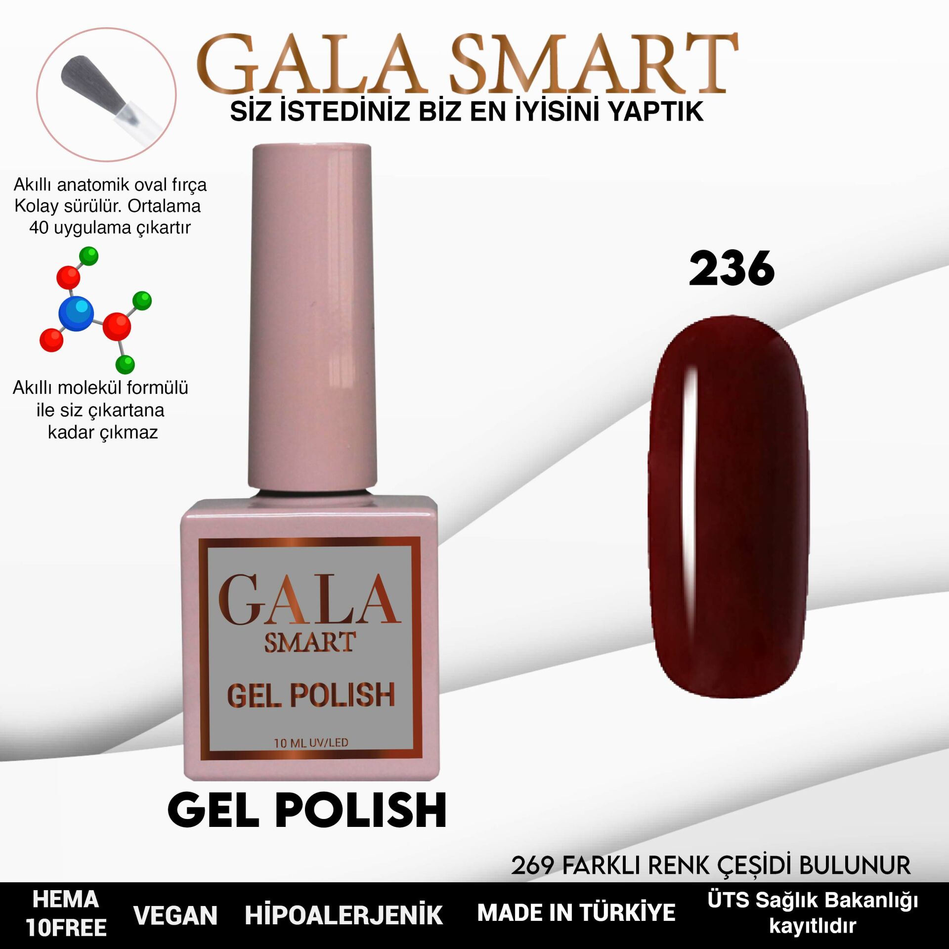 Gala Smart - Classic Kalıcı Oje - NO:236