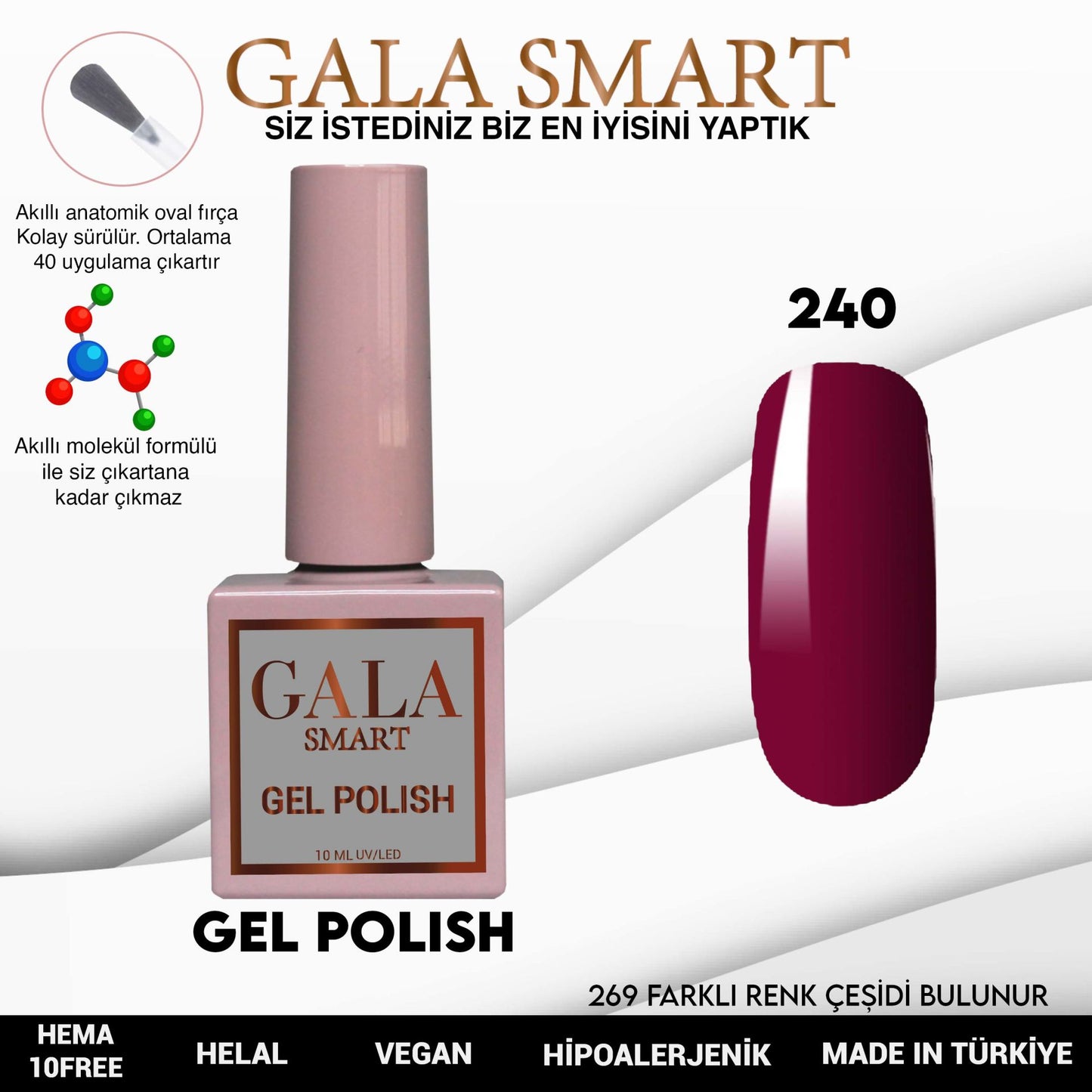 Gala Smart - Classic Kalıcı Oje - NO:240