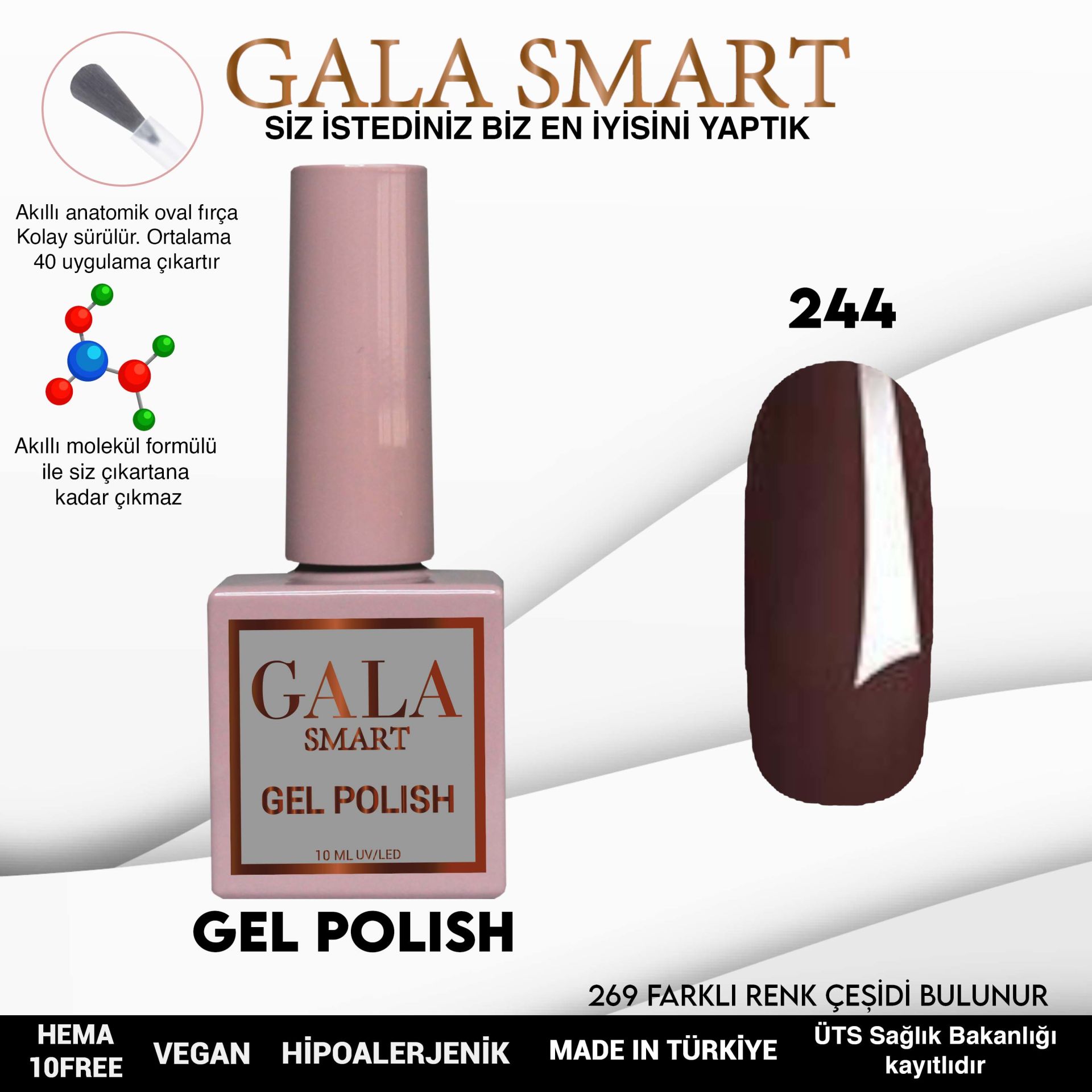 Gala Smart - Classic Kalıcı Oje - NO:244