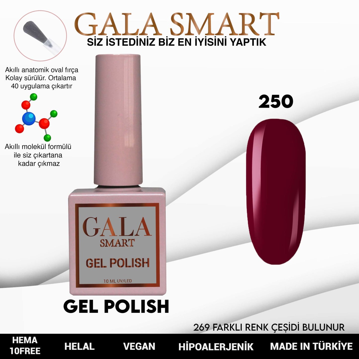 Gala Smart - Classic Kalıcı Oje -  NO:250