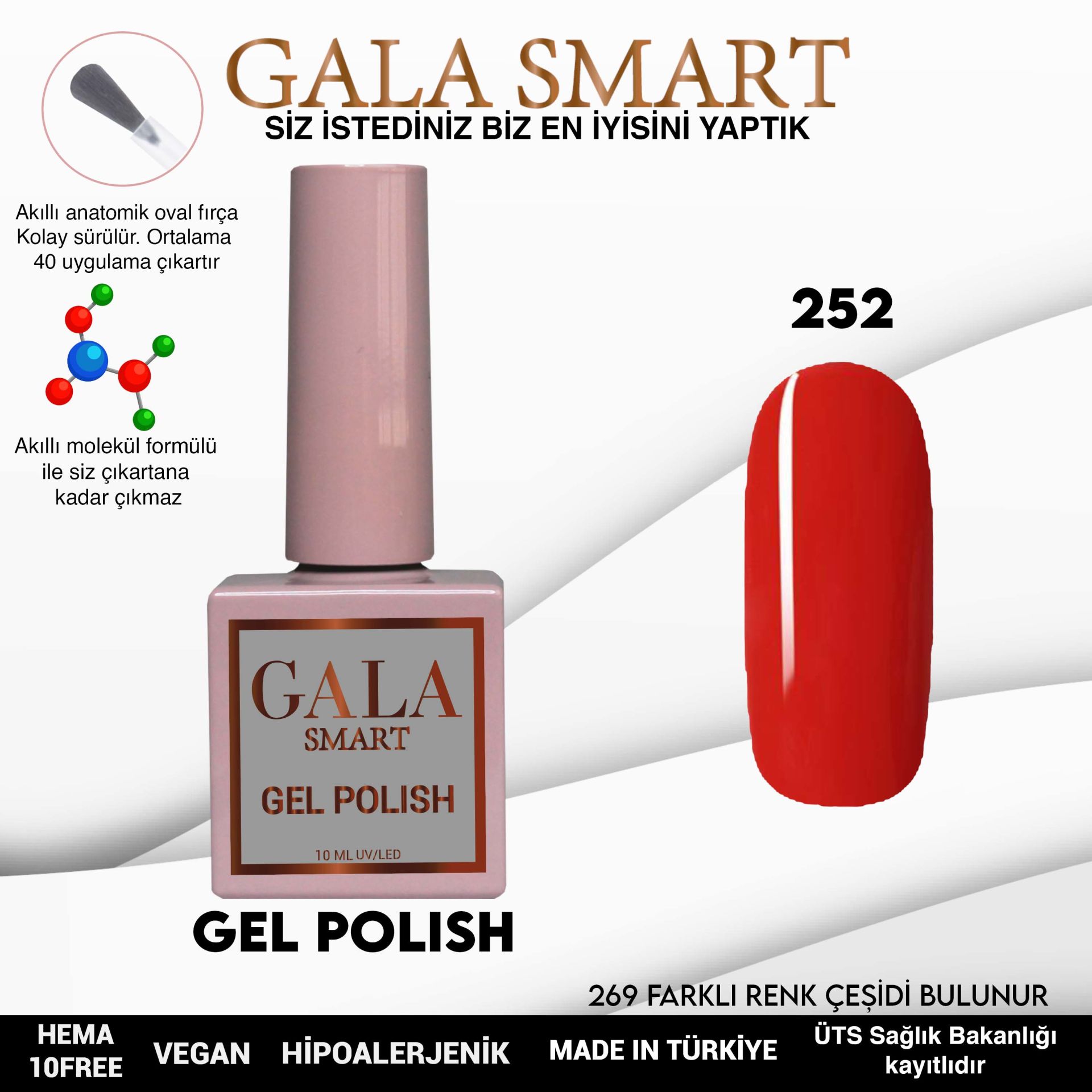Gala Smart - Classic Kalıcı Oje - NO:252
