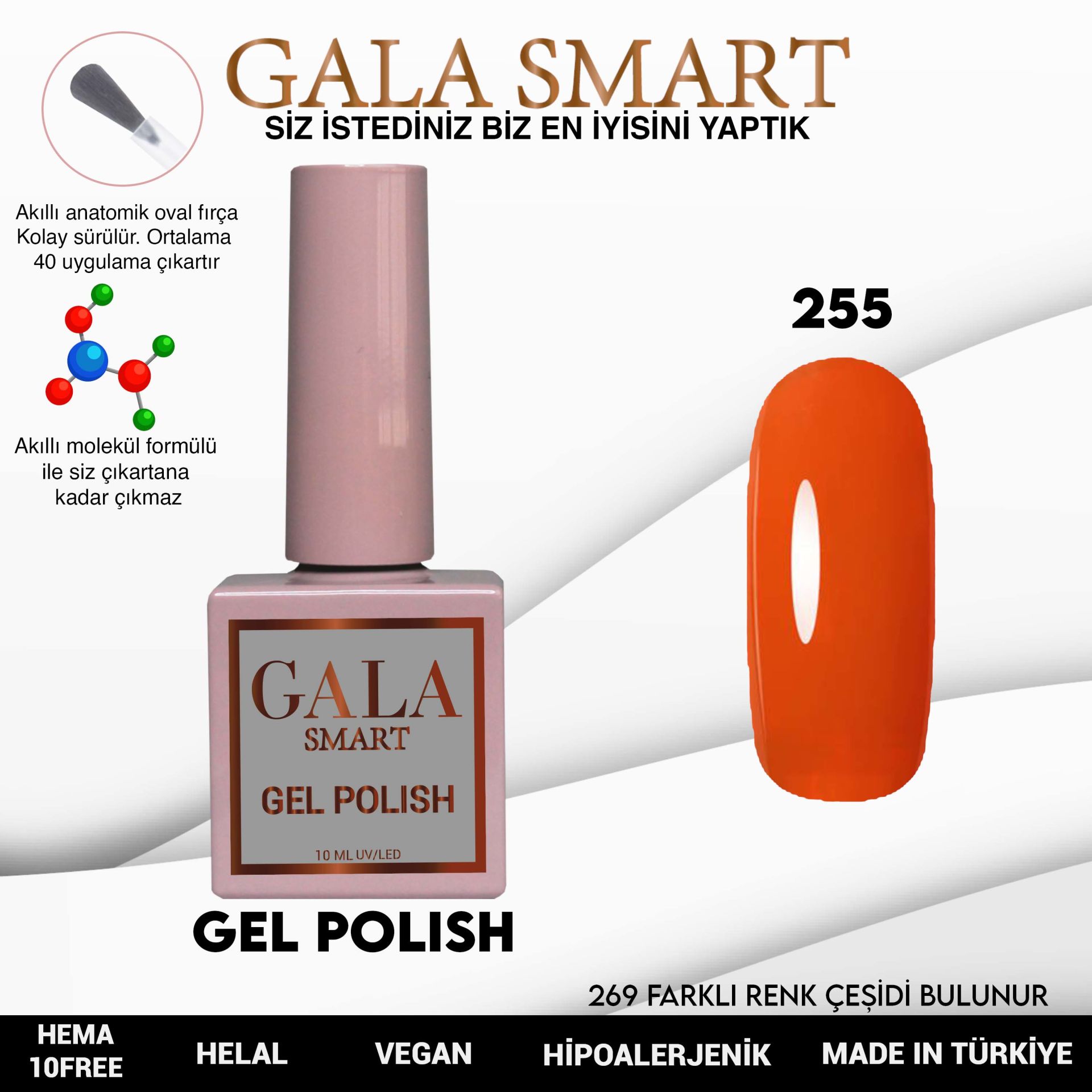 Gala Smart - Classic Kalıcı Oje - NO:255