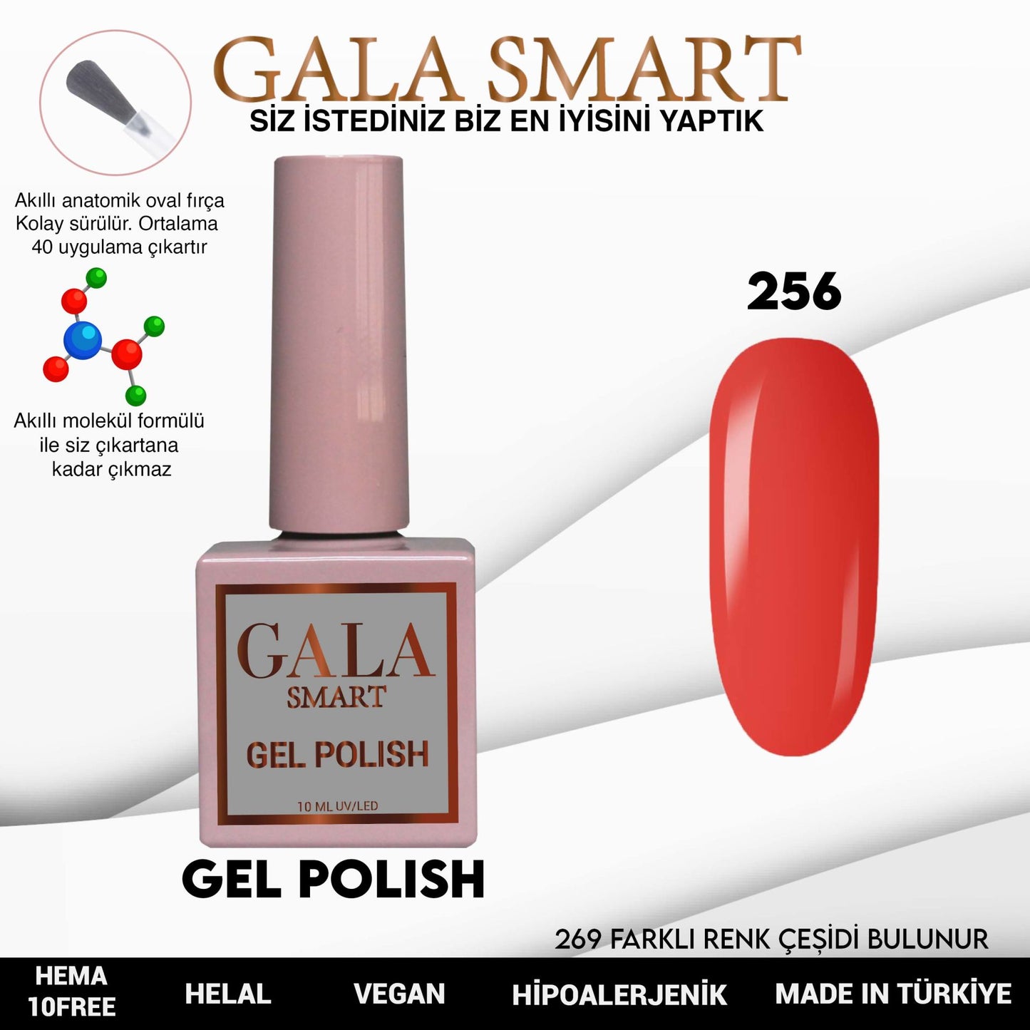 Gala Smart - Classic Kalıcı Oje - NO:256