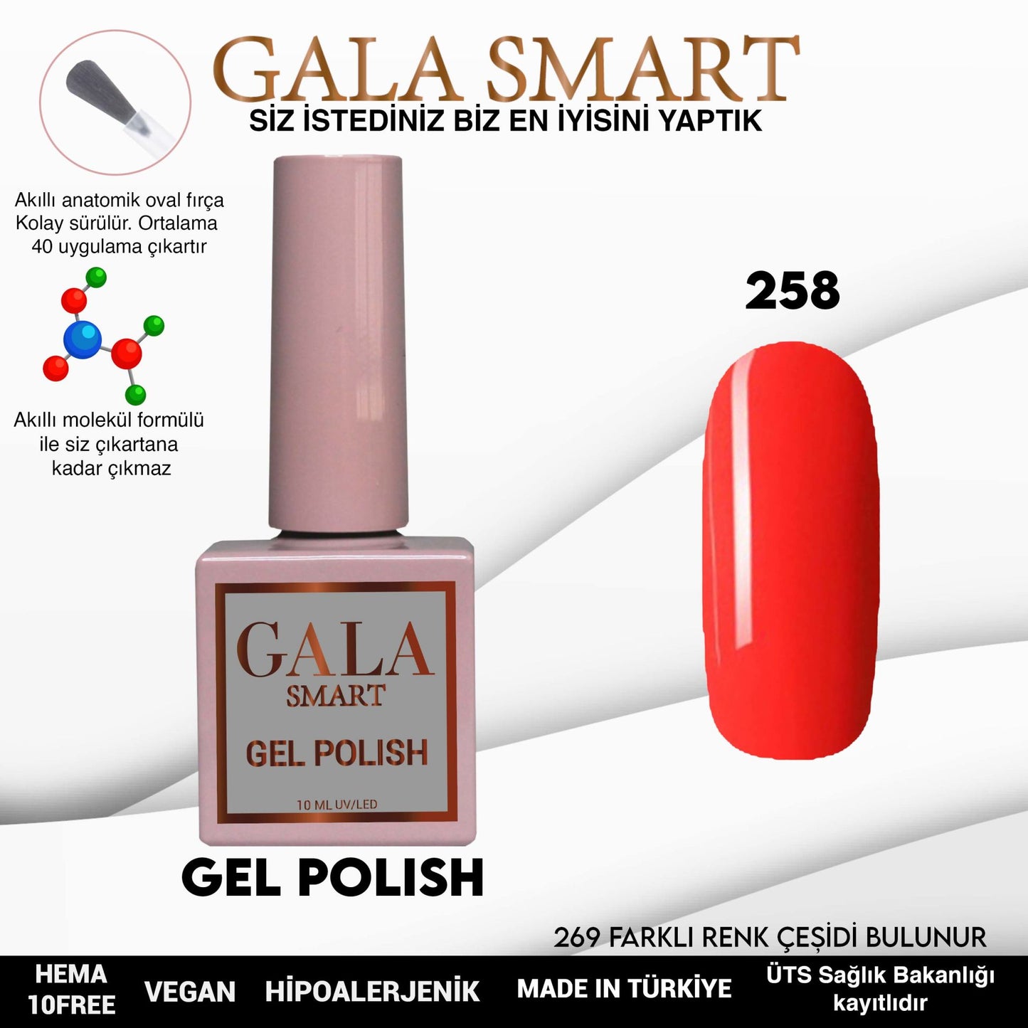 Gala Smart - Classic Kalıcı Oje - NO:258
