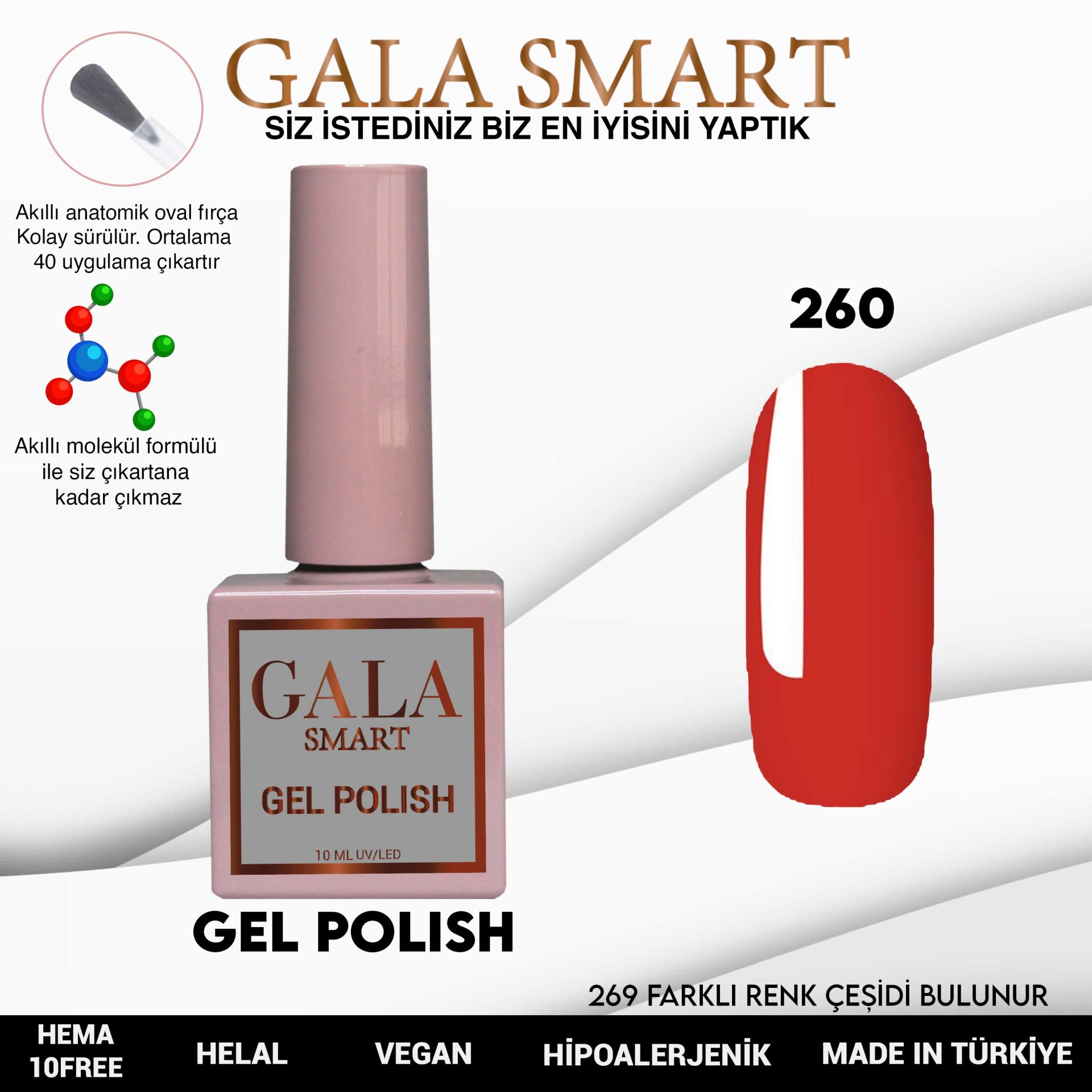 Gala Smart - Classic Kalıcı Oje -NO:260