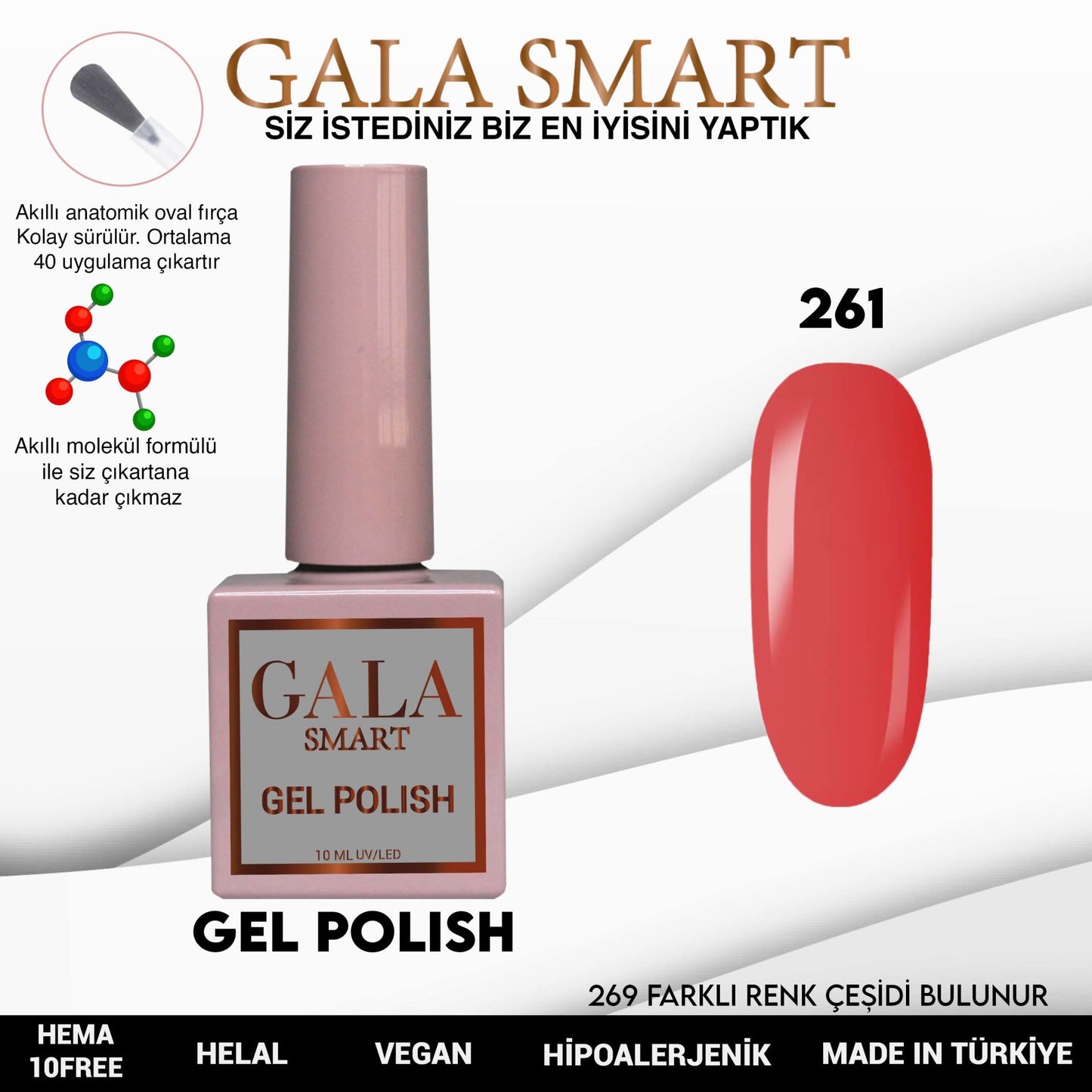 Gala Smart - Classic Kalıcı Oje - NO:261