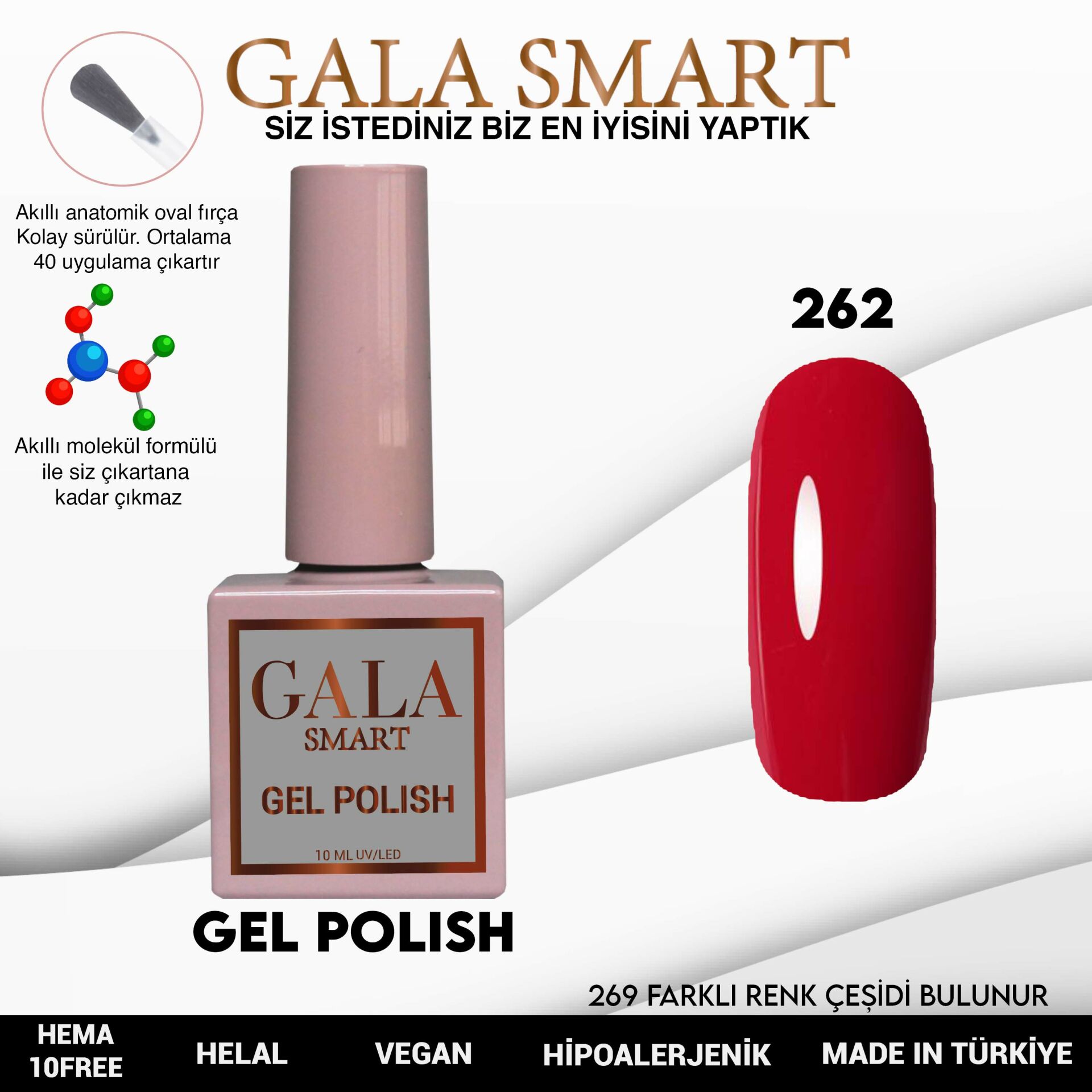 Gala Smart - Classic Kalıcı Oje - NO:262