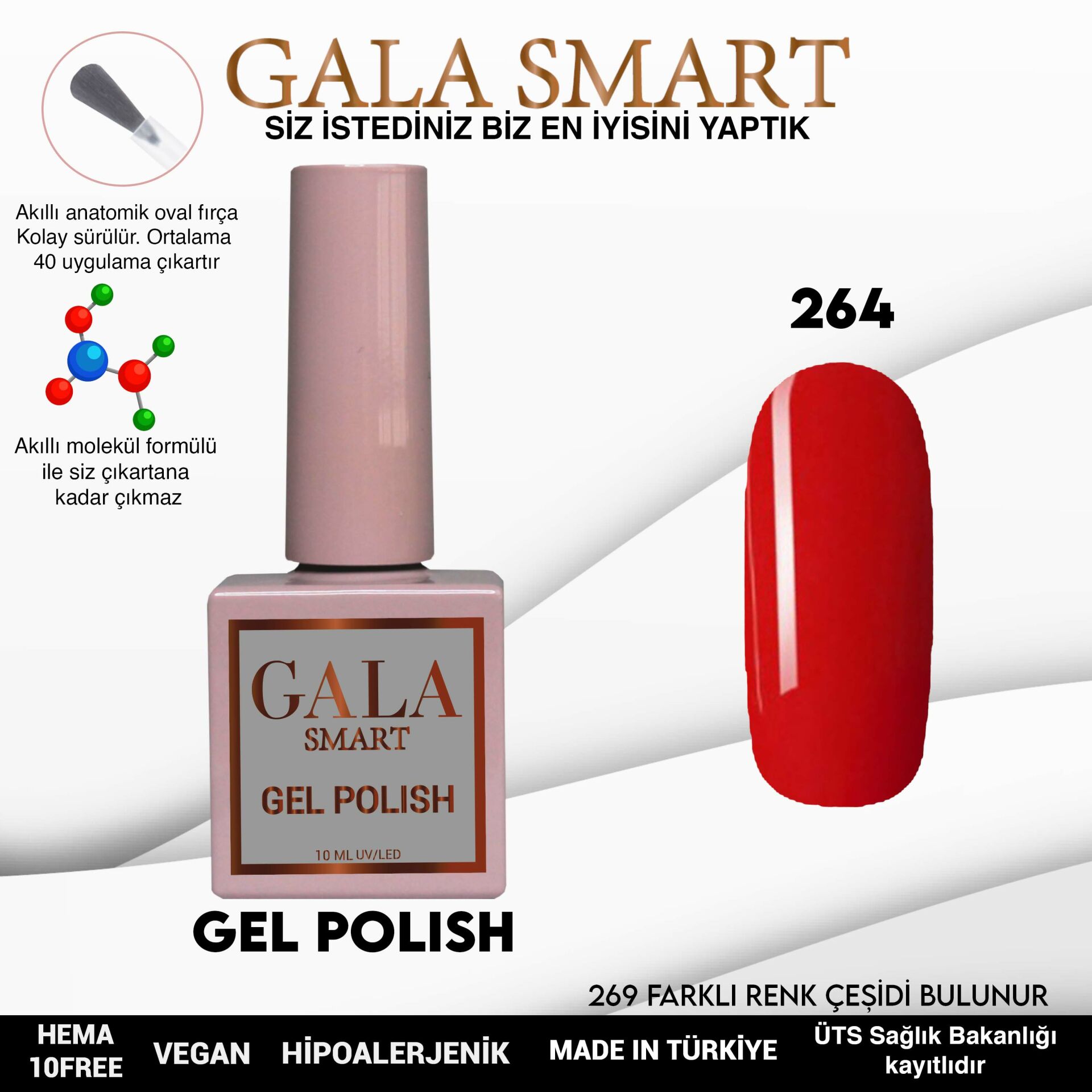 Gala Smart - Classic Kalıcı Oje - NO:264